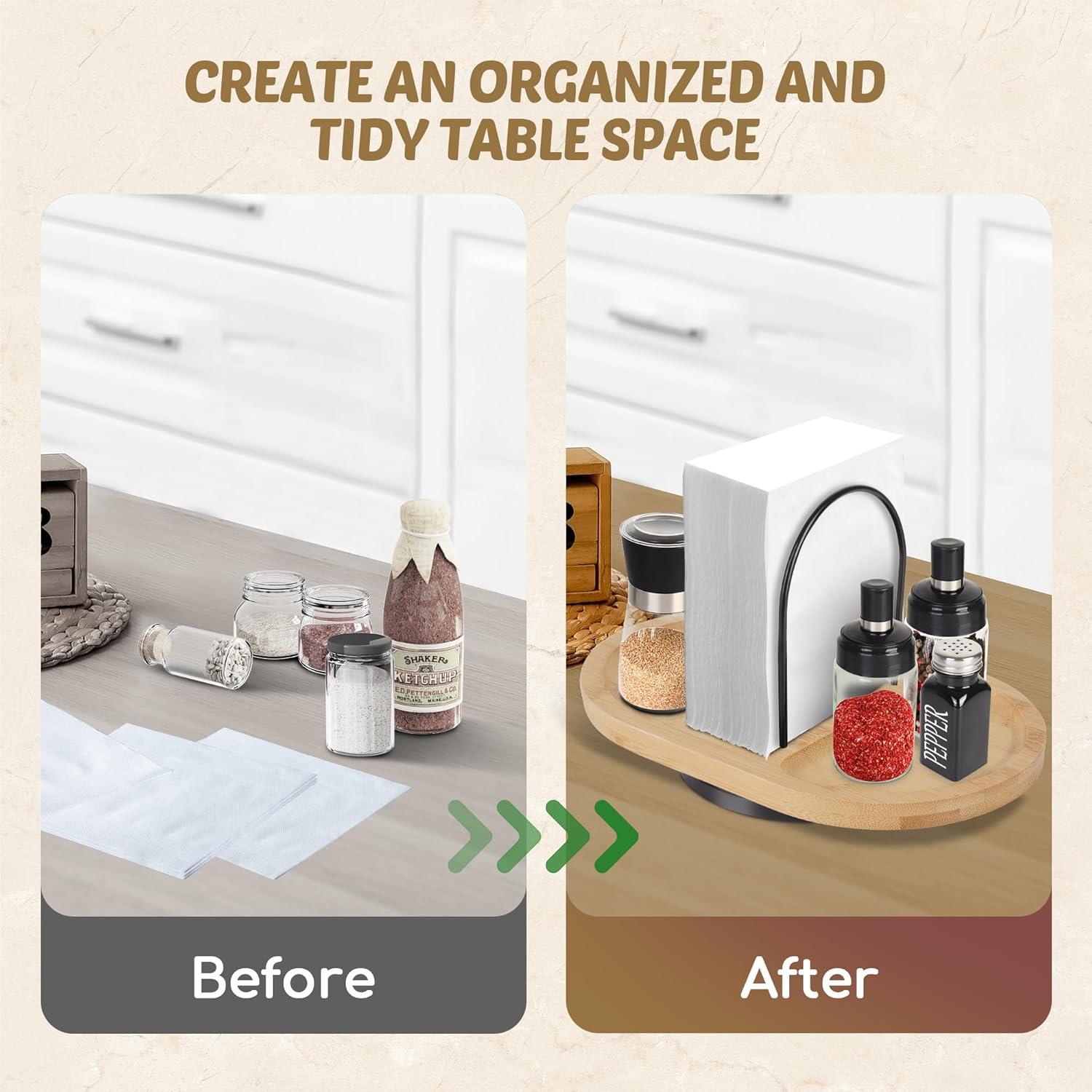 Soporte para Servilletas de Mesa Primo Lines Bambú 25x16.5 cm