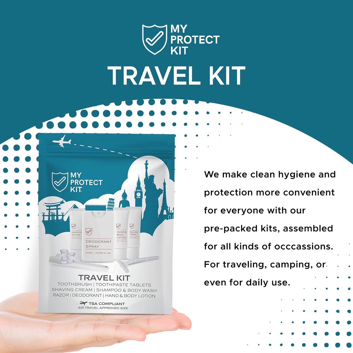 Kit de Viaje Aprobado por TSA My Protect Kit - Artículos de Higiene