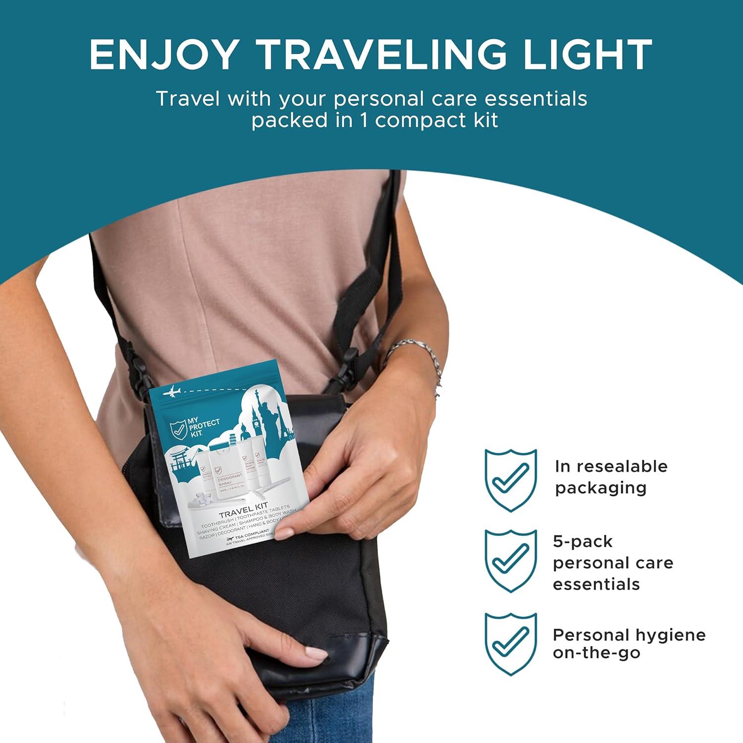Kit de Viaje Aprobado por TSA My Protect Kit - Artículos de Higiene