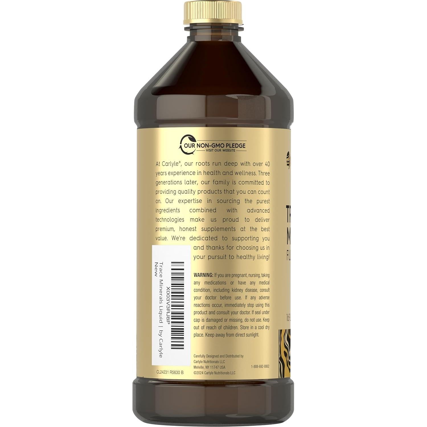 Suplemento Líquido de Minerales Traza Carlyle 473 ml | Magnesio, Litio, Boro