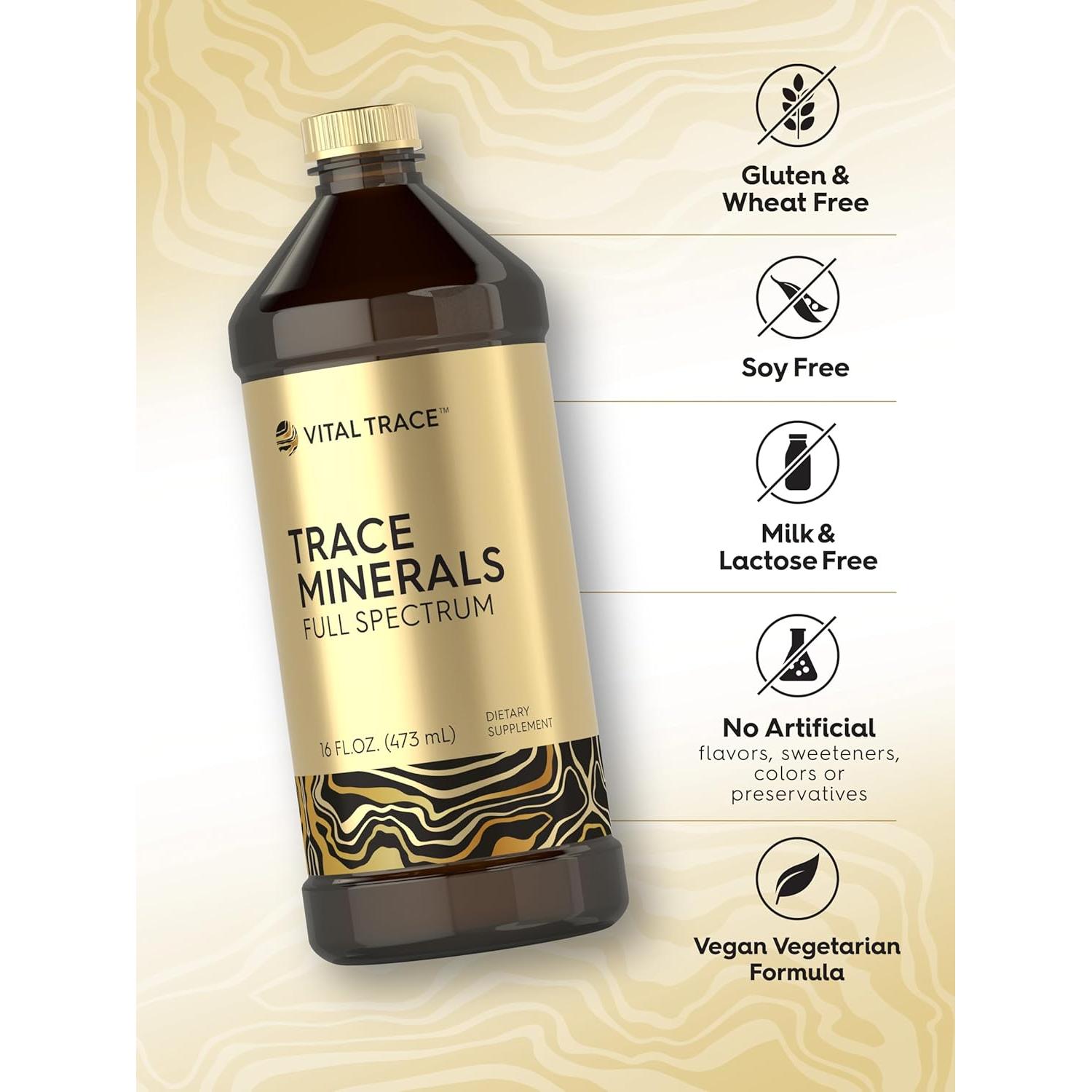 Suplemento Líquido de Minerales Traza Carlyle 473 ml | Magnesio, Litio, Boro