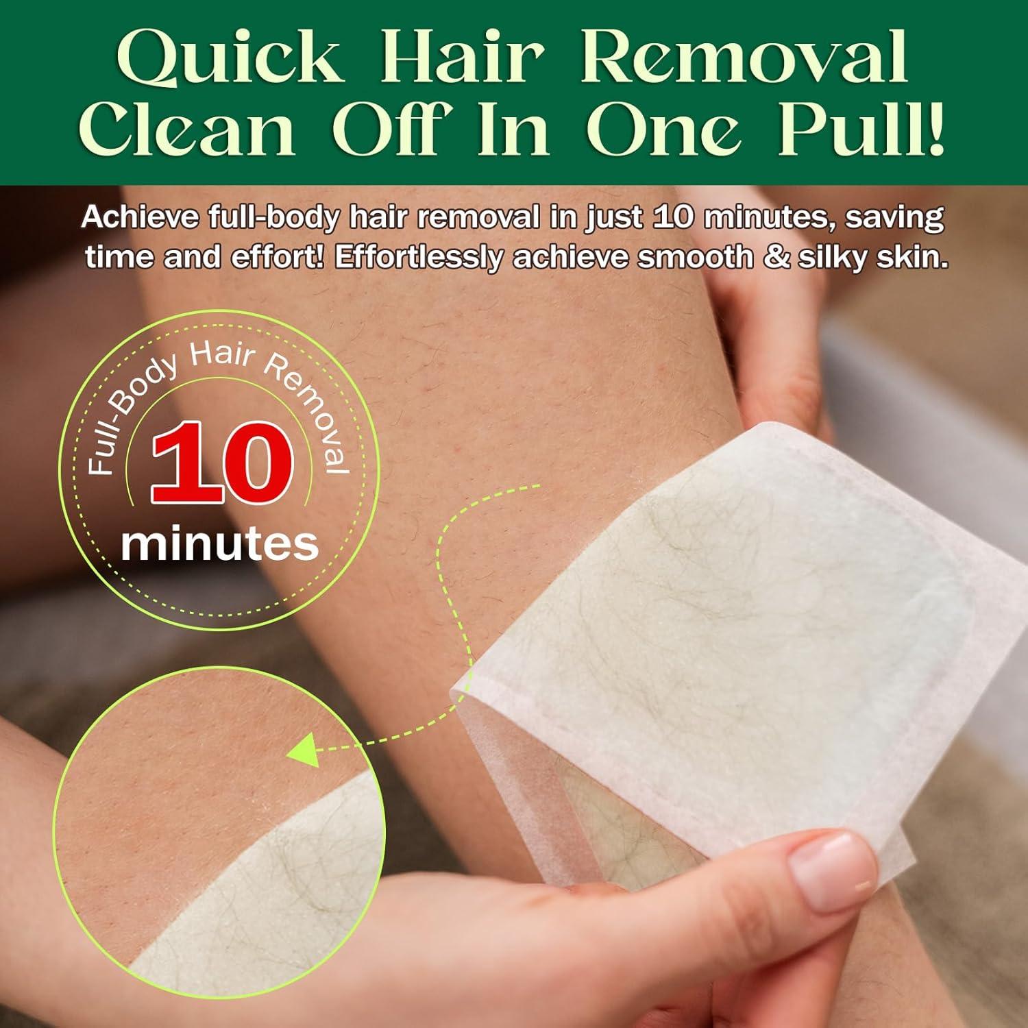 Tiras de Cera Depilación Facial JHZZDZSWYXGS, Suaves y Hipoalergénicas