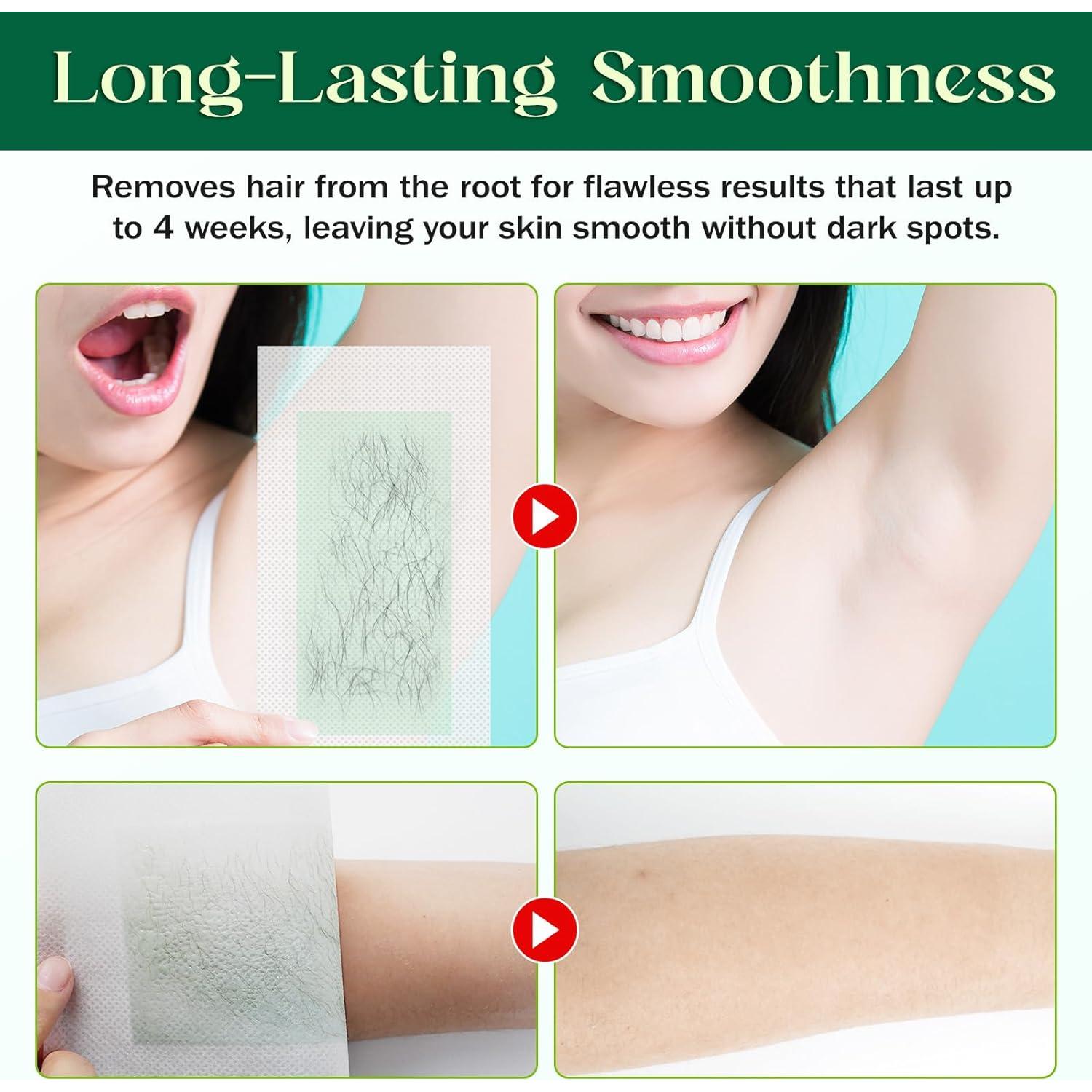 Tiras de Cera Depilación Facial JHZZDZSWYXGS, Suaves y Hipoalergénicas