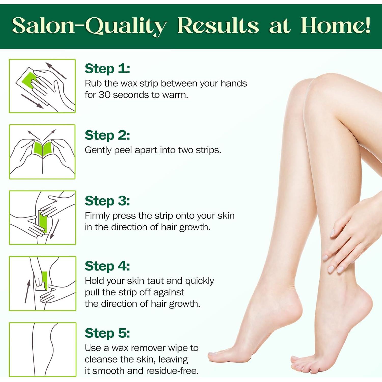 Tiras de Cera Depilación Facial JHZZDZSWYXGS, Suaves y Hipoalergénicas