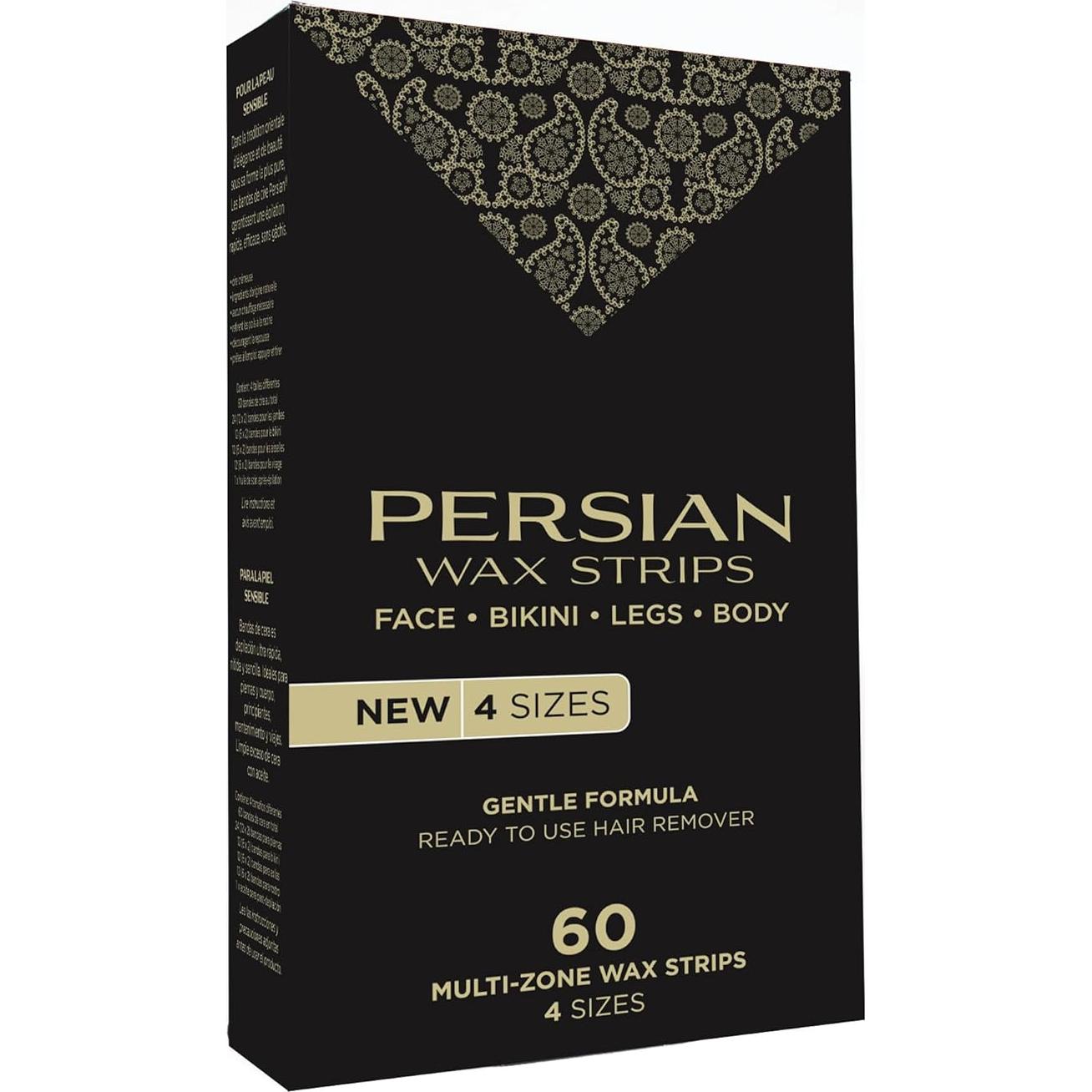 Cintas de Cera Parissa para Depilación - 60 Cintas, 4 Tamaños