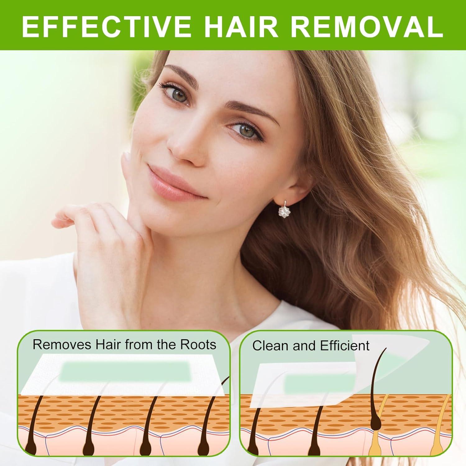 Tiras de Cera Depilatorias YIMEIR - 60 Tiras + 6 Toallitas