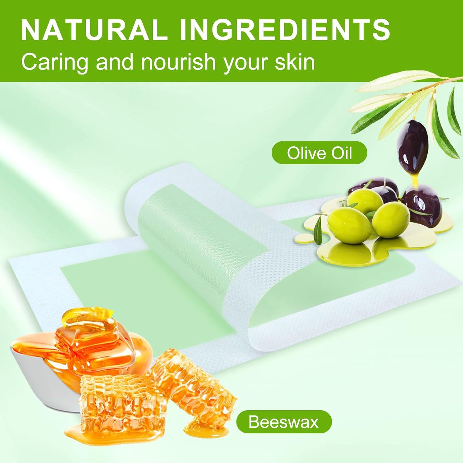 Tiras de Cera Depilatorias YIMEIR - 60 Tiras + 6 Toallitas