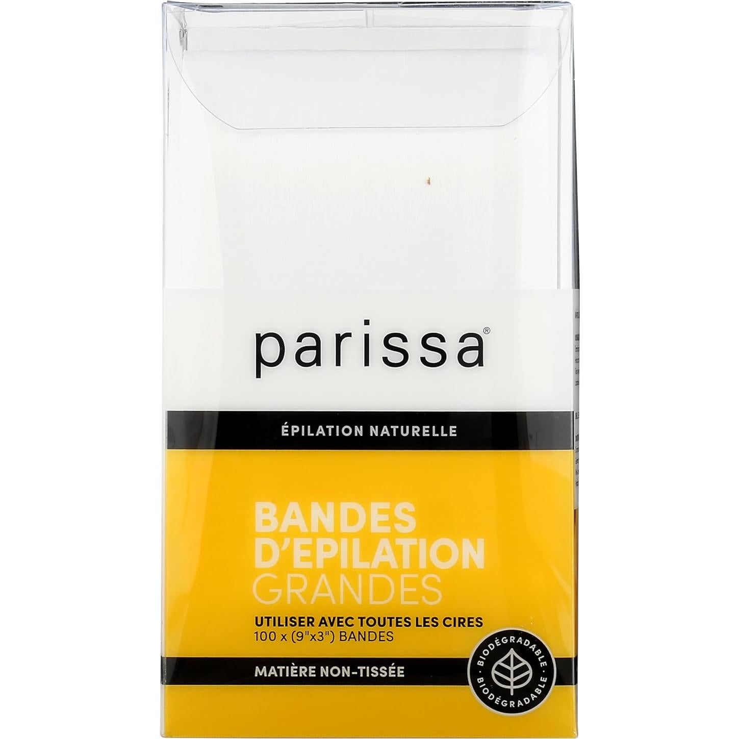 Tiras de Epilación Parissa 100 unidades 23x7.6 cm Biodegradables