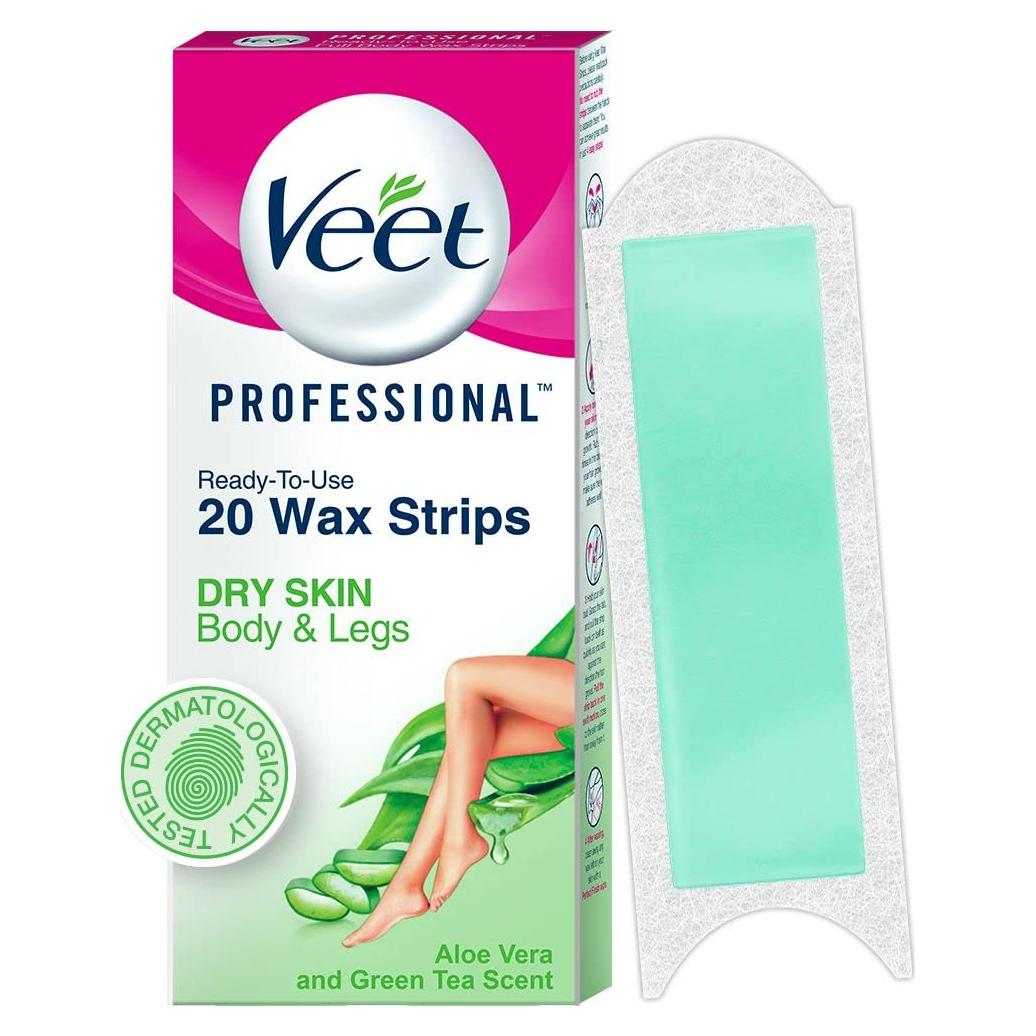 Kit de Cera Corporal Veet para Piel Seca - 20 Tiras