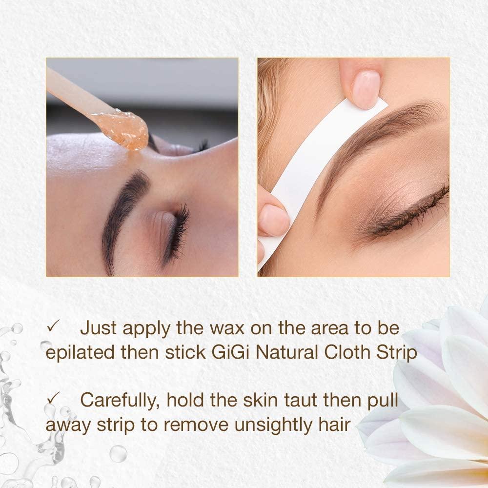 Tiras de Cera GiGi para Depilación - 100 Tiras Pequeñas
