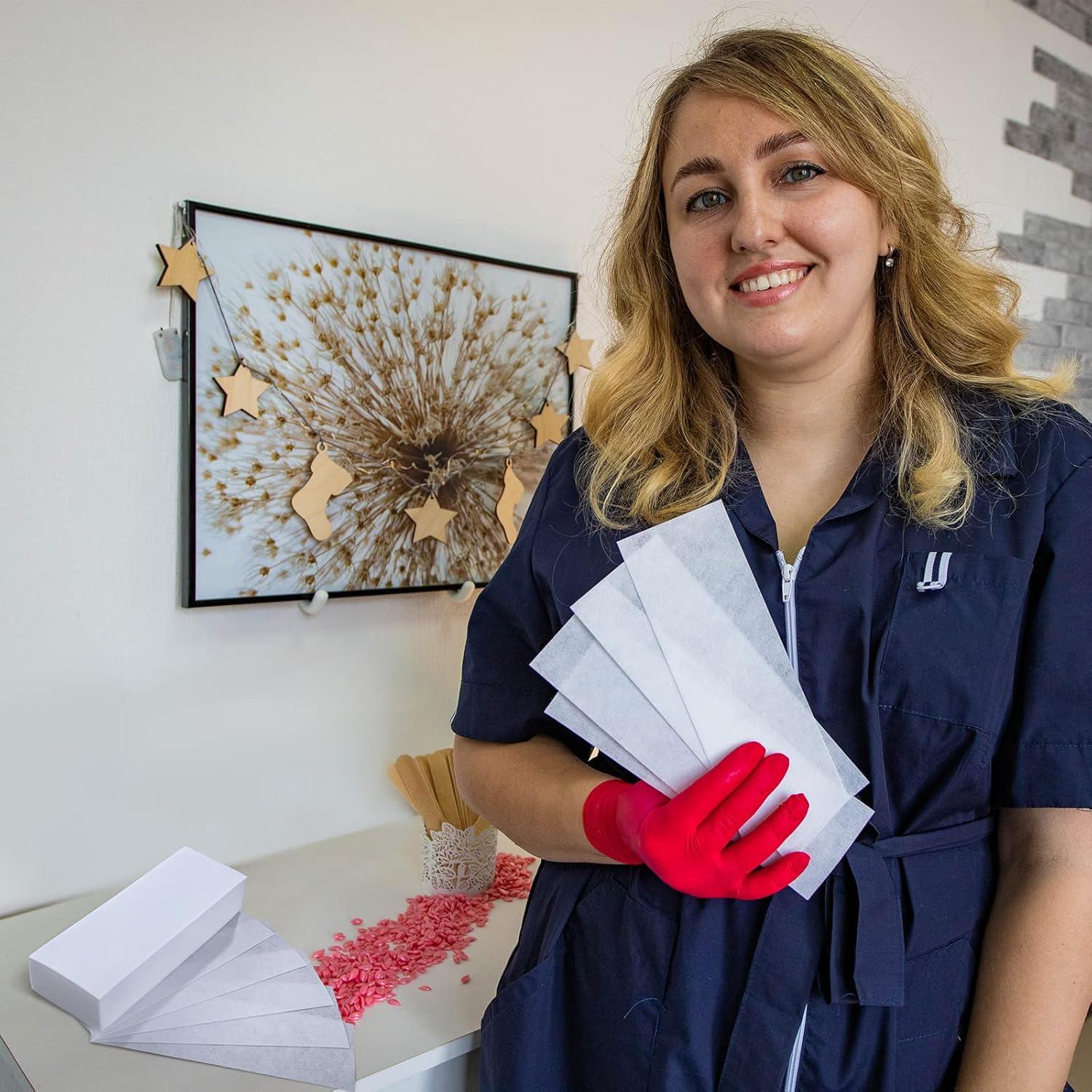 2000 Tiras de Cera No Tejidas Dunzy 7x20 cm para Depilación