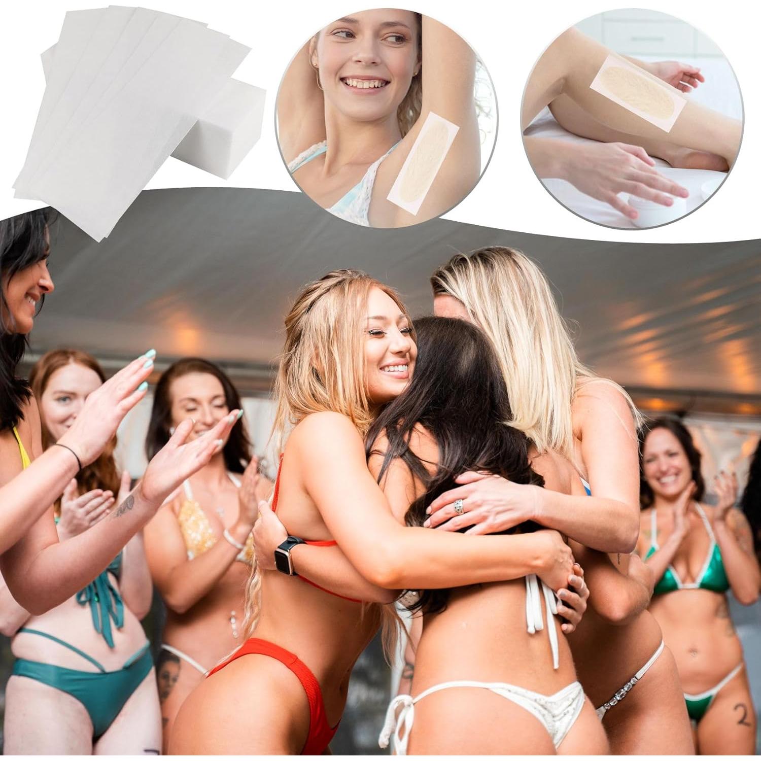 100 Tiras de Papel de Cera GAADSKCER 7x20 cm Depilación