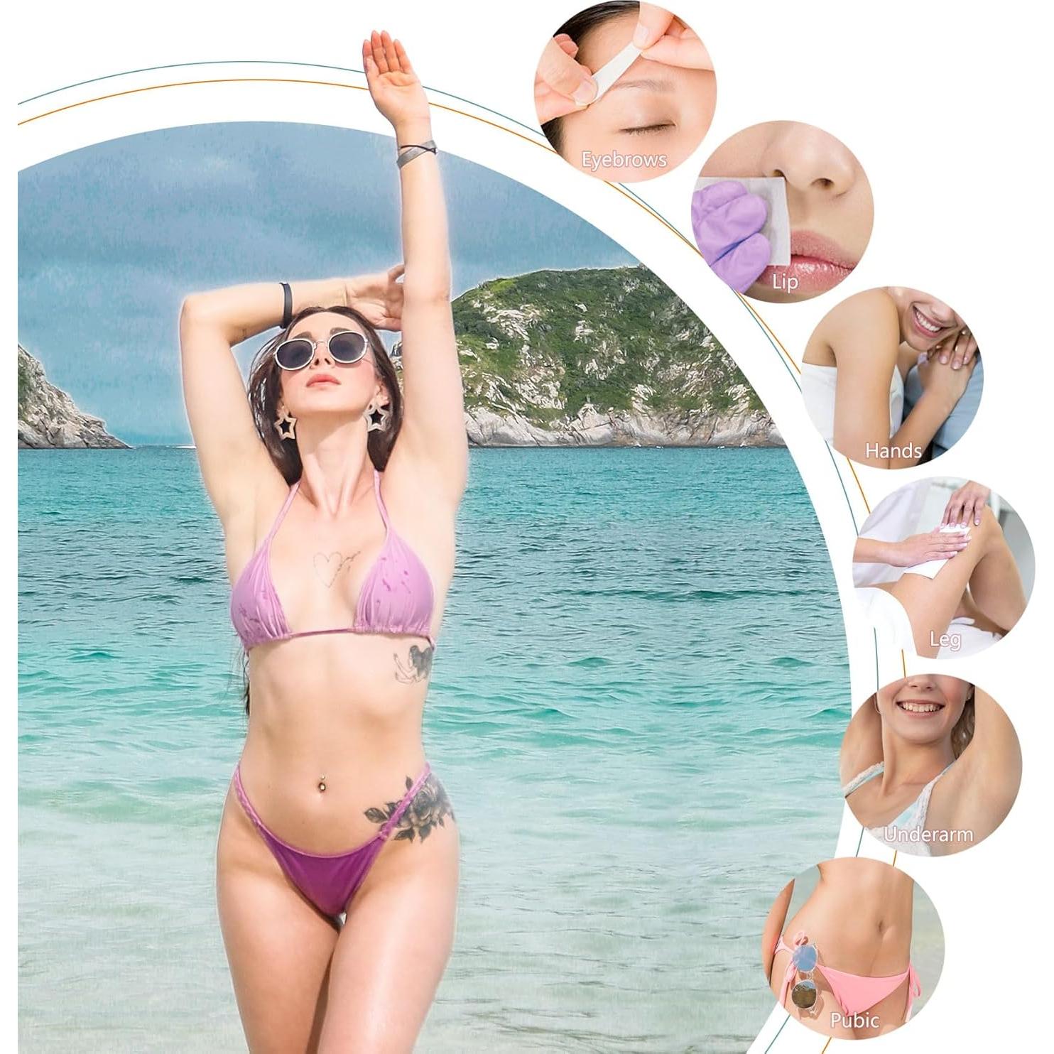 100 Tiras de Papel de Cera GAADSKCER 7x20 cm Depilación