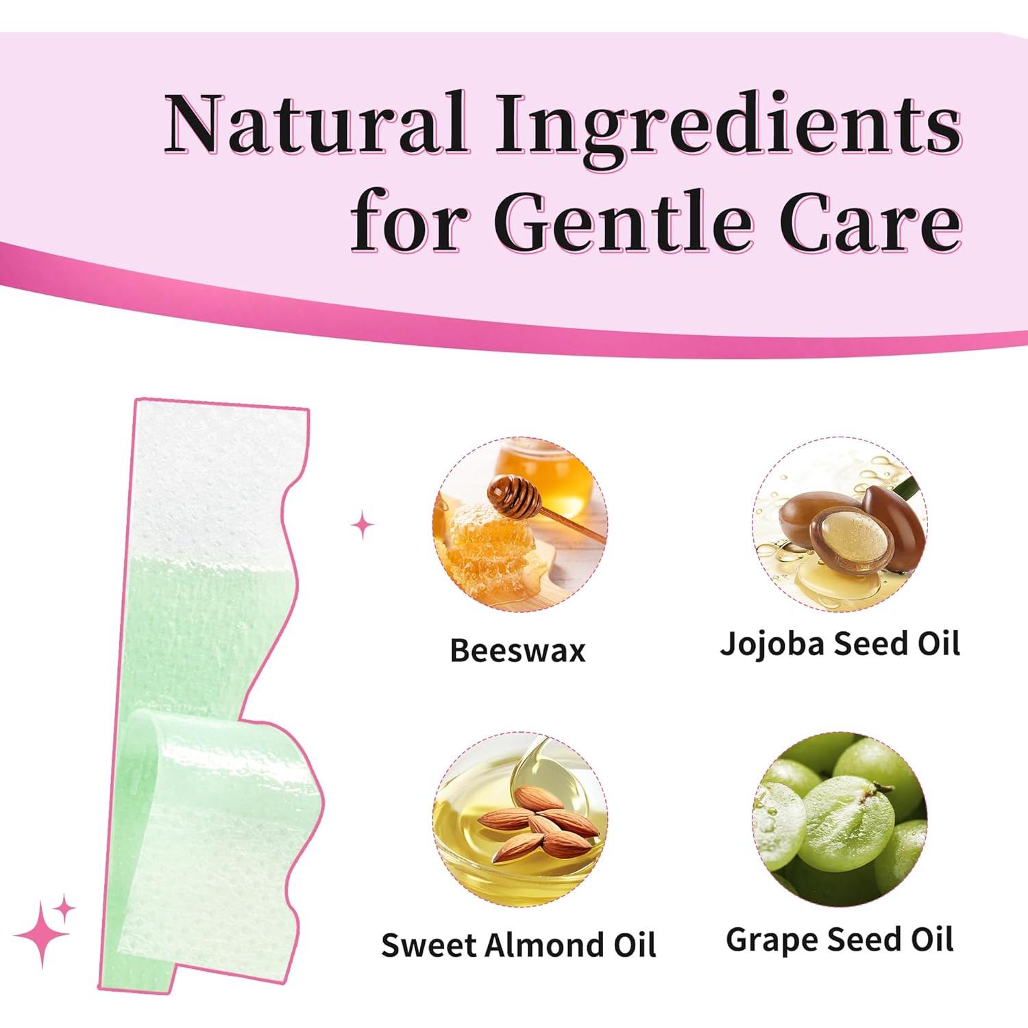 Kit de Ceras Faciales Beauty7 - 20 Tiras + 4 Toallitas Calmantes