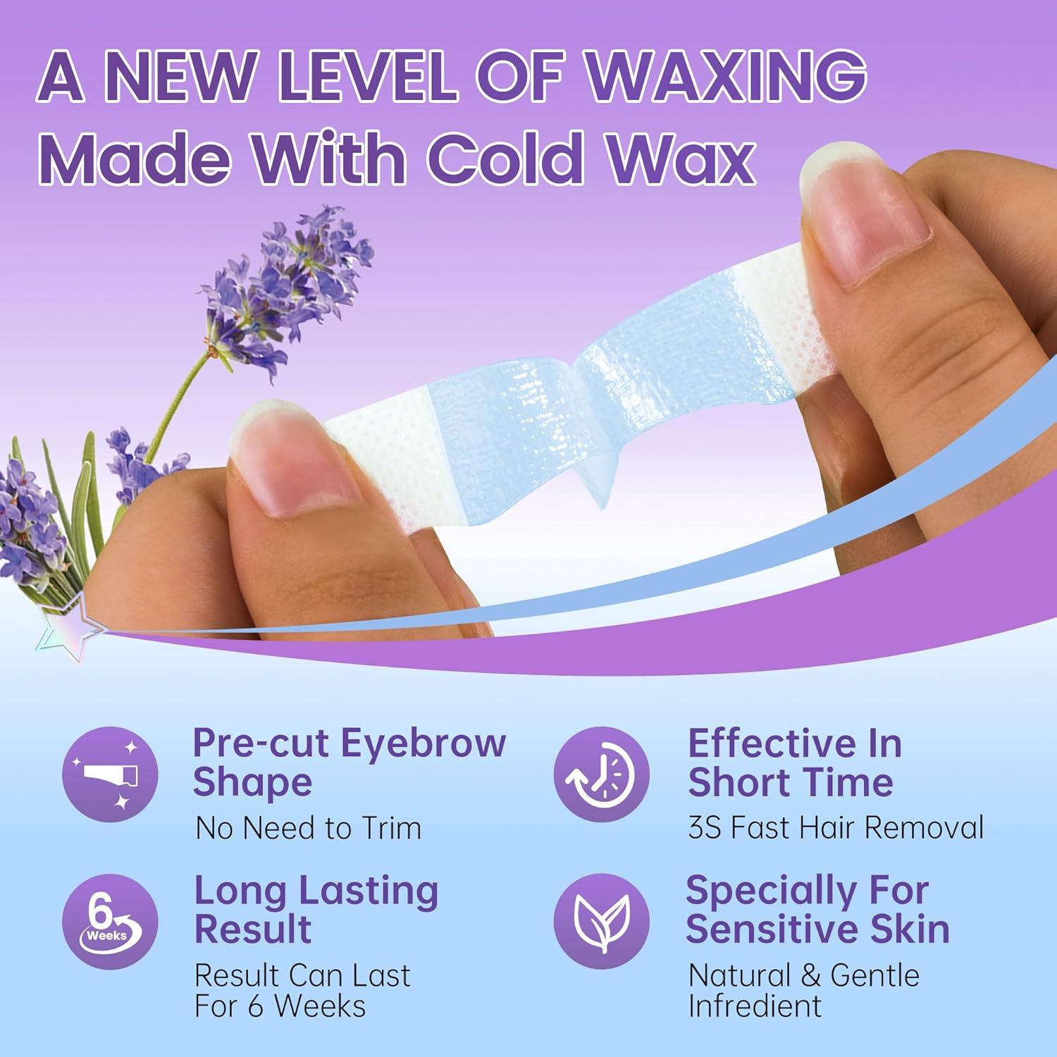 Kit de Cintas de Cera para Labios LAWINK - 40 Cintas + 4 Toallitas