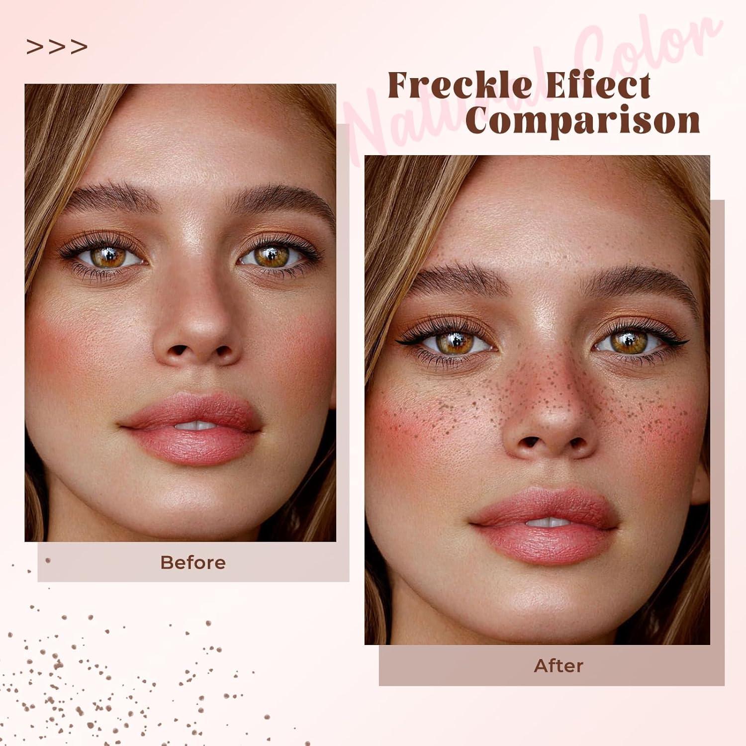 Juego de 2 bolígrafos de maquillaje de pecas - Sello y delineador