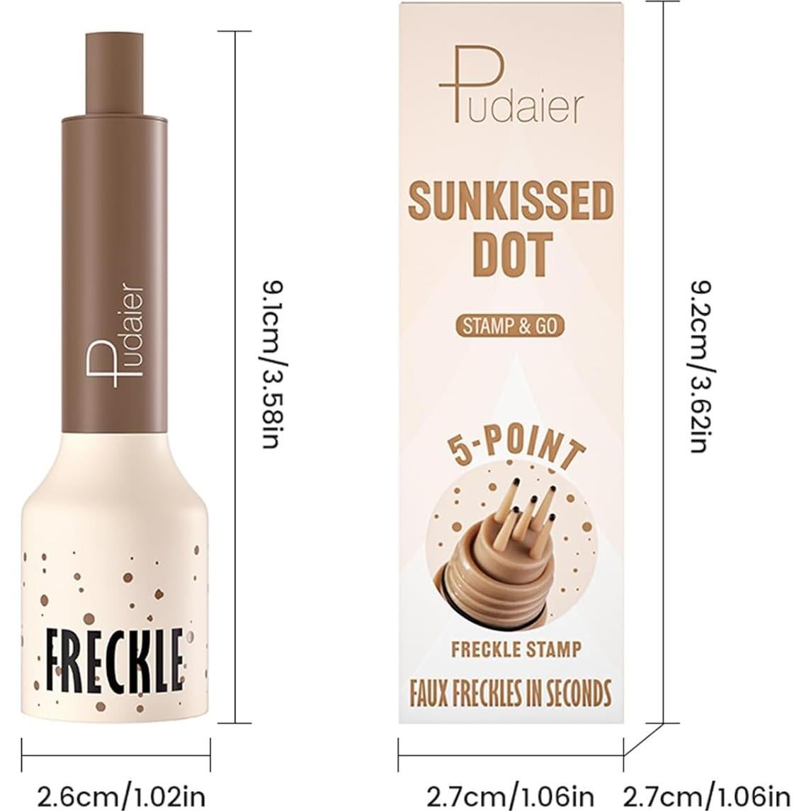 Bolígrafo Sello de Pecas Liopif 5 Puntos Castaño Ceniza