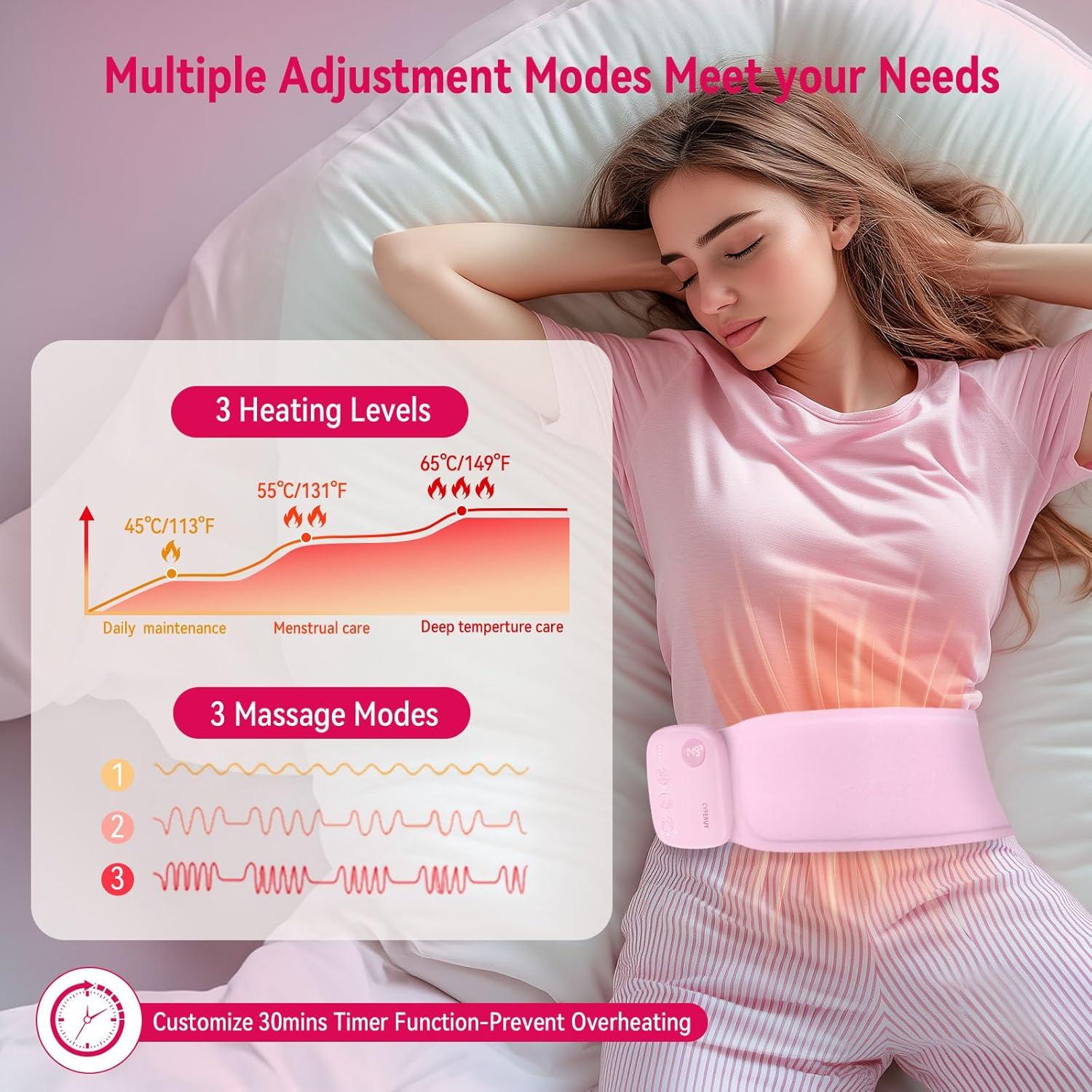 Almohadilla Calentadora Inalámbrica CYFERUY 5000mAh para Calambres Menstruales