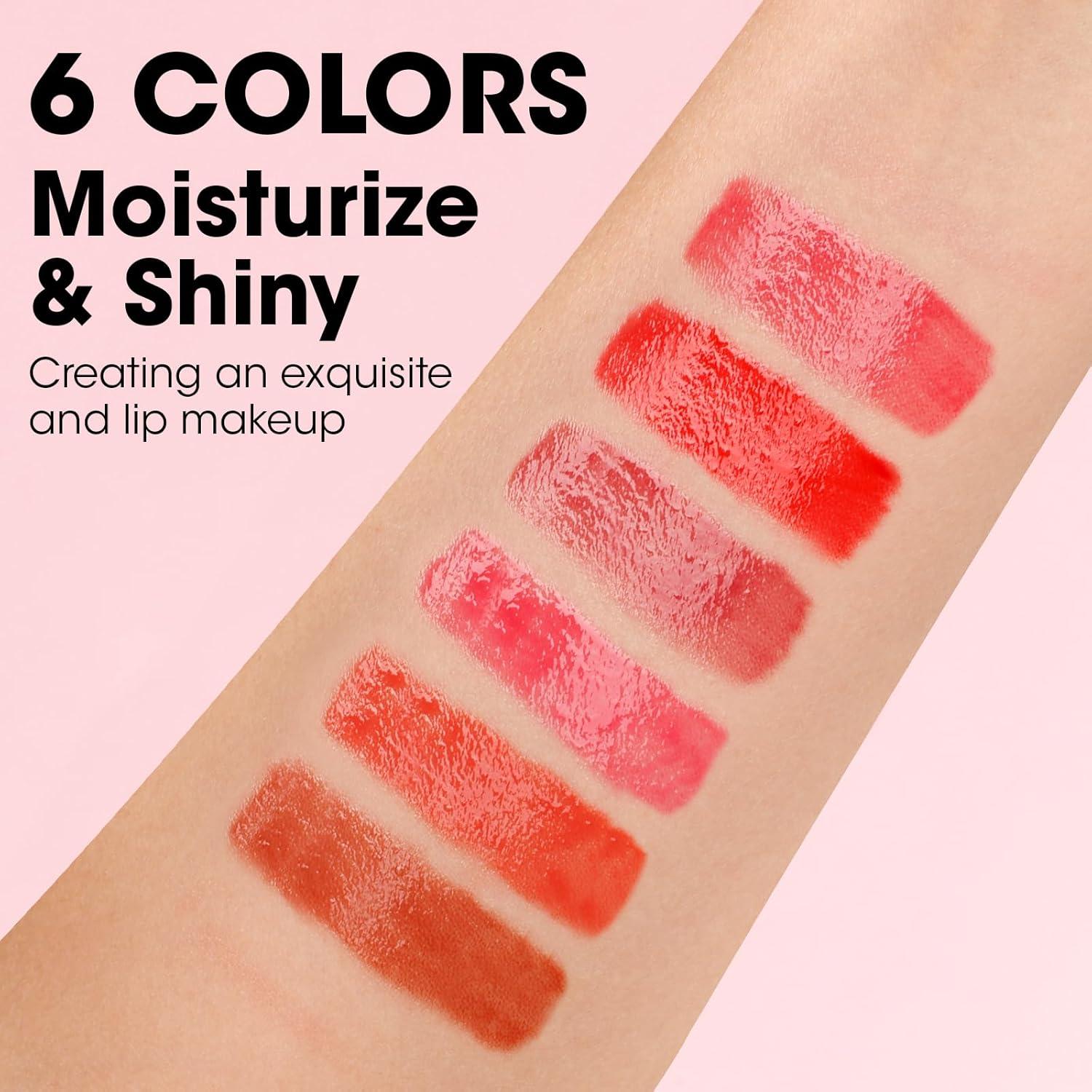 Set de 24 Brillos Labiales AZEN con Colores Variados e Hidratantes