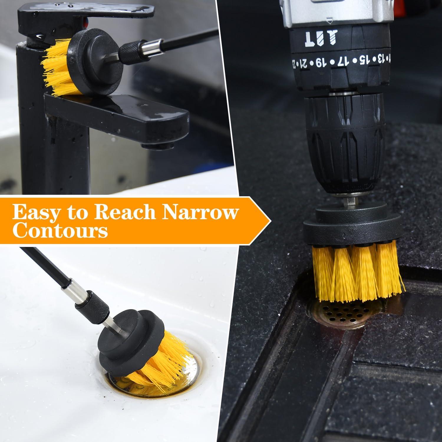 Juego de 6 Cepillos de Taladro DkOvn para Limpieza de Azulejos