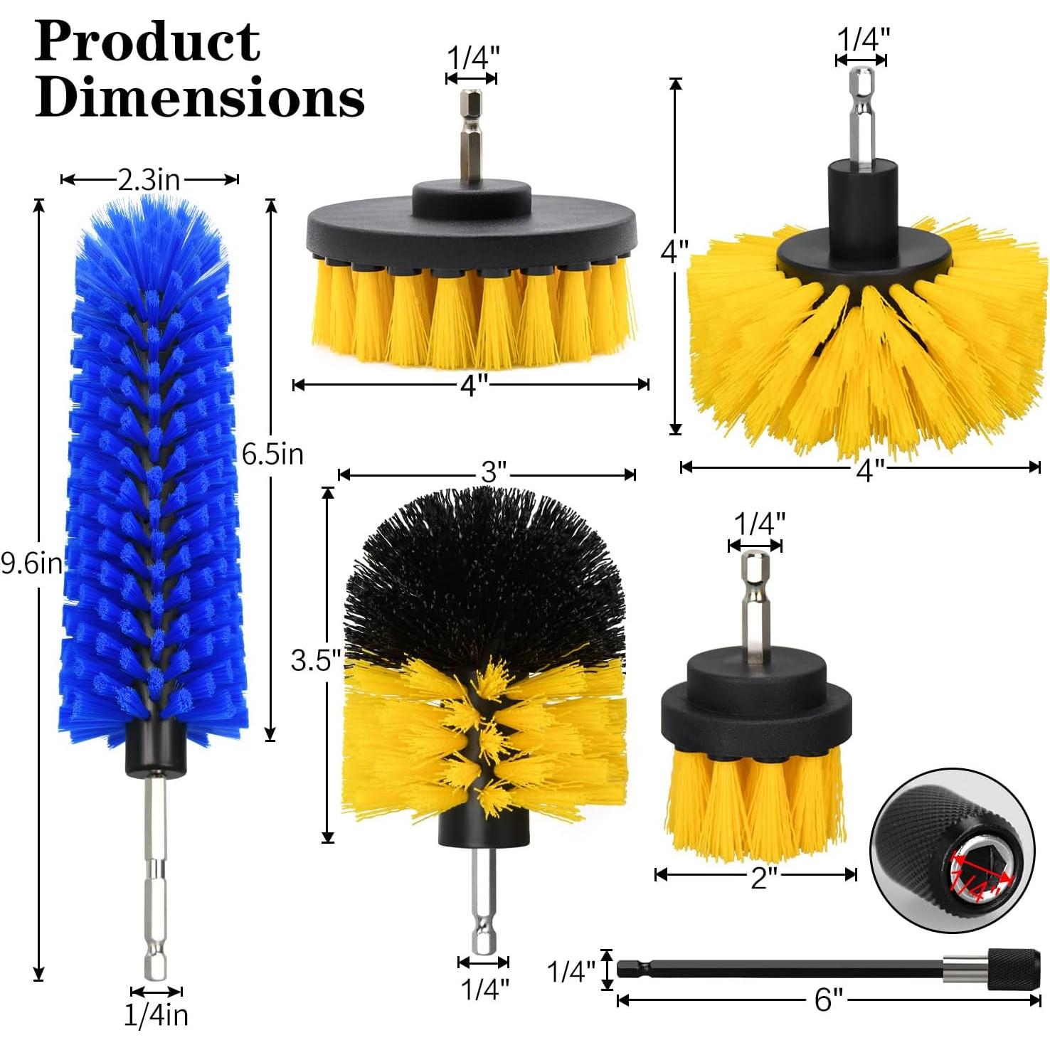 Juego de 6 Cepillos de Taladro DkOvn para Limpieza de Azulejos