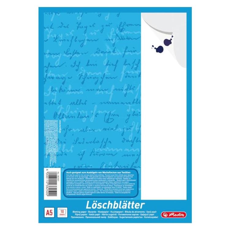 Papel Absorbente A5 Herlitz 10 Hojas 80g
