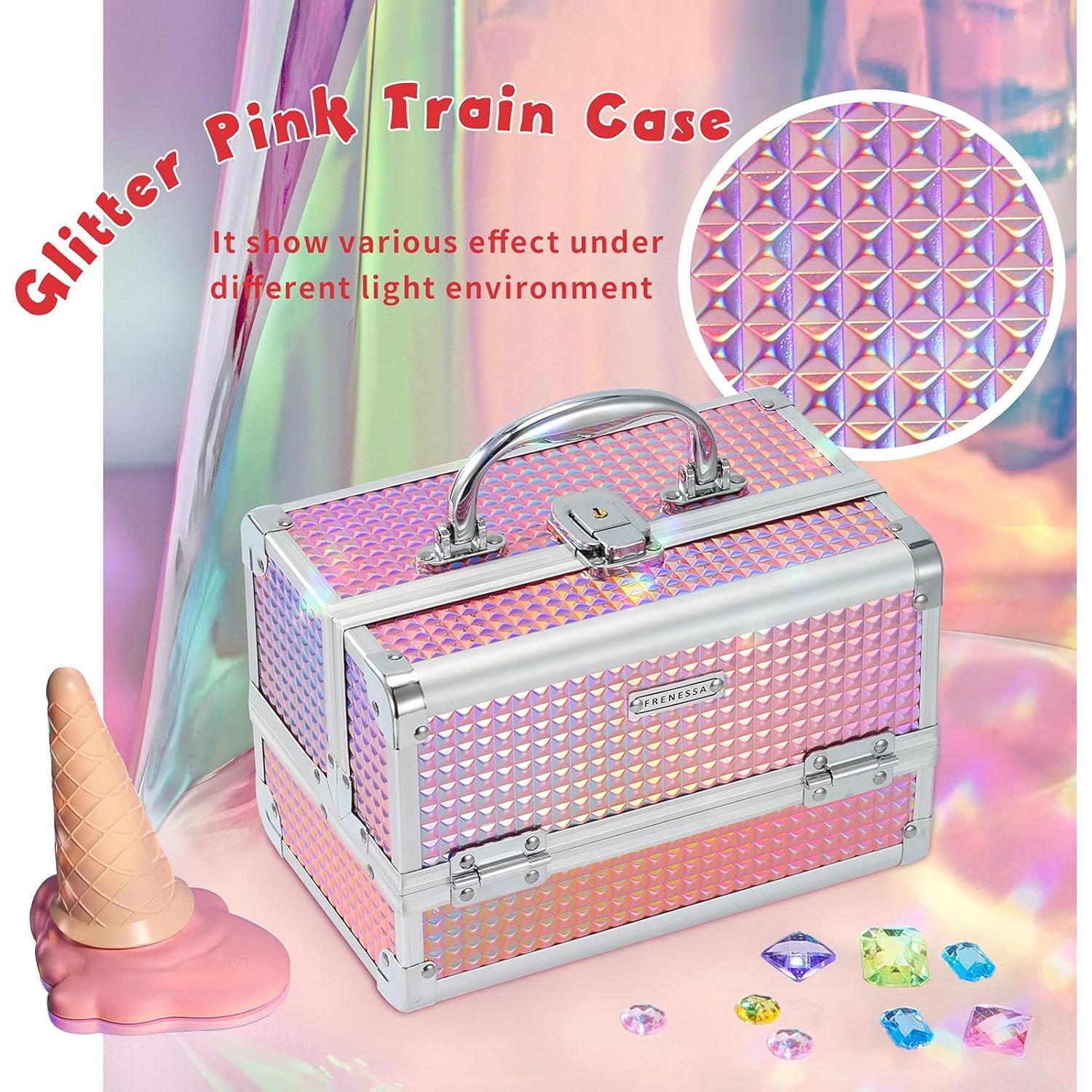 Estuche de Maquillaje Portátil Frenessa Rosa Brillante 23x15x15cm