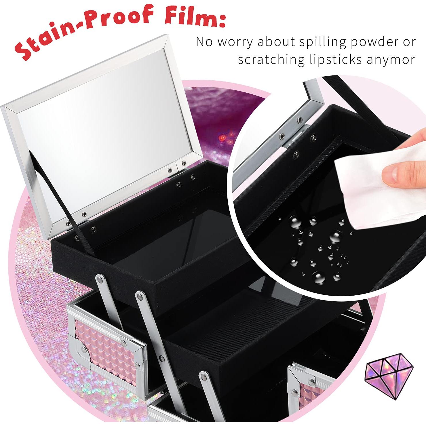 Estuche de Maquillaje Portátil Frenessa Rosa Brillante 23x15x15cm