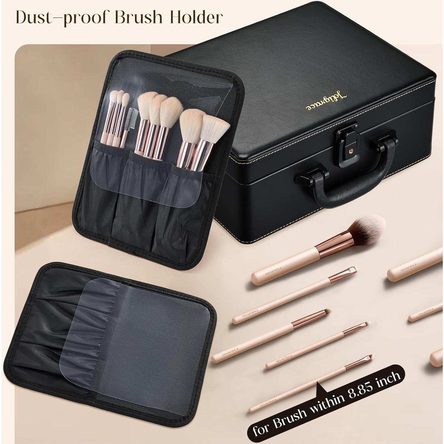 Estuche de Maquillaje de Viaje Joligrace con Espejo HD y Divisores