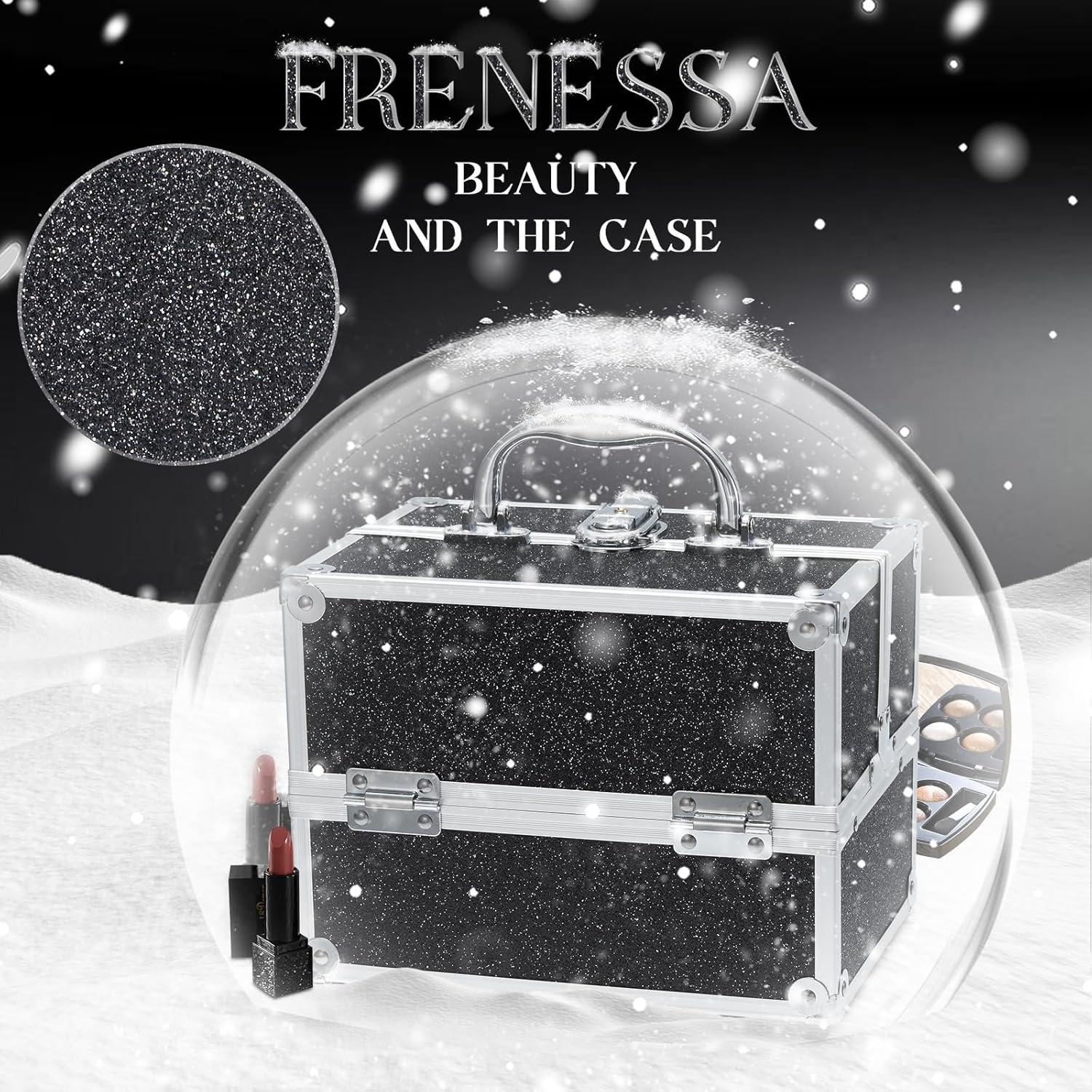 Estuche de Maquillaje Portátil Frenessa Negro 22.5x16x17 cm