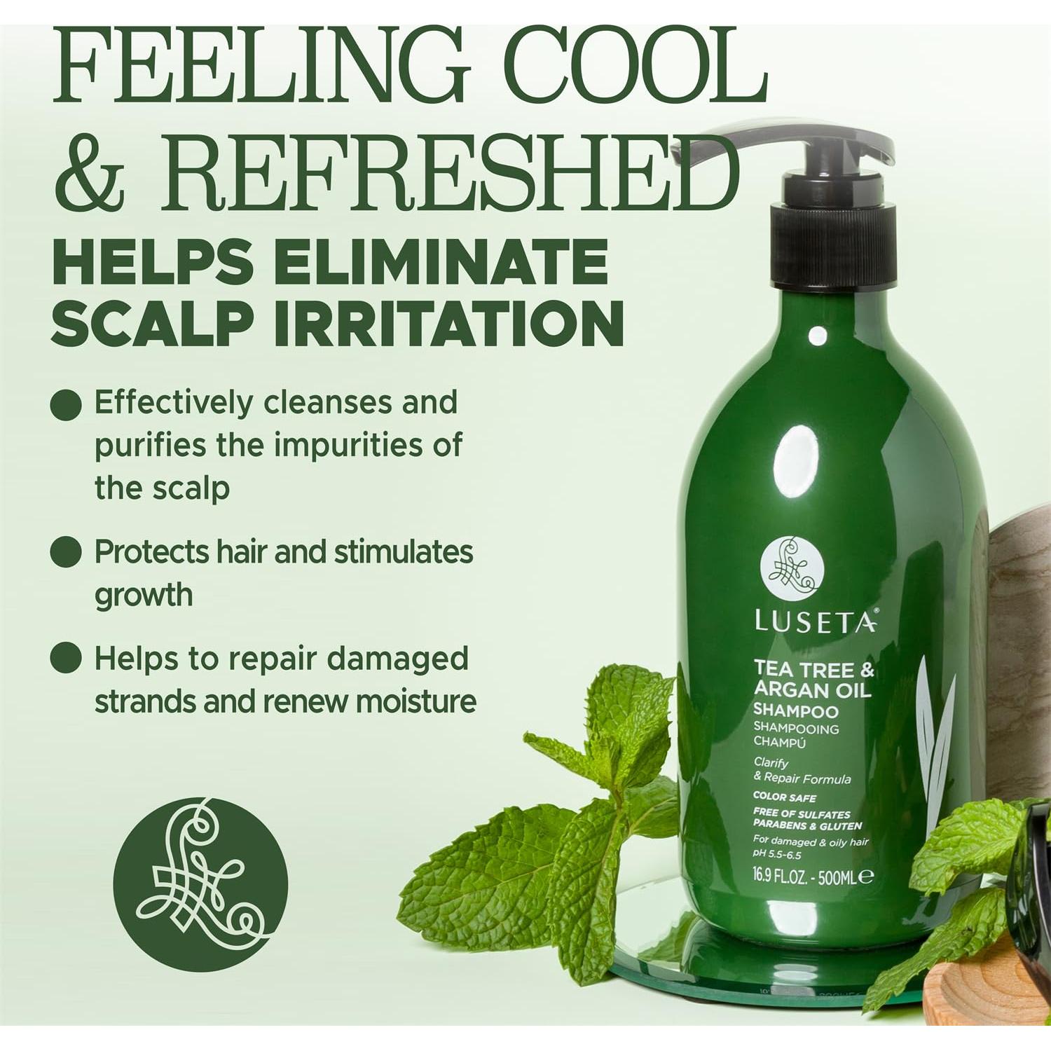 Champú Aclarador Luseta Árbol de Té y Aceite de Argán 500 ml