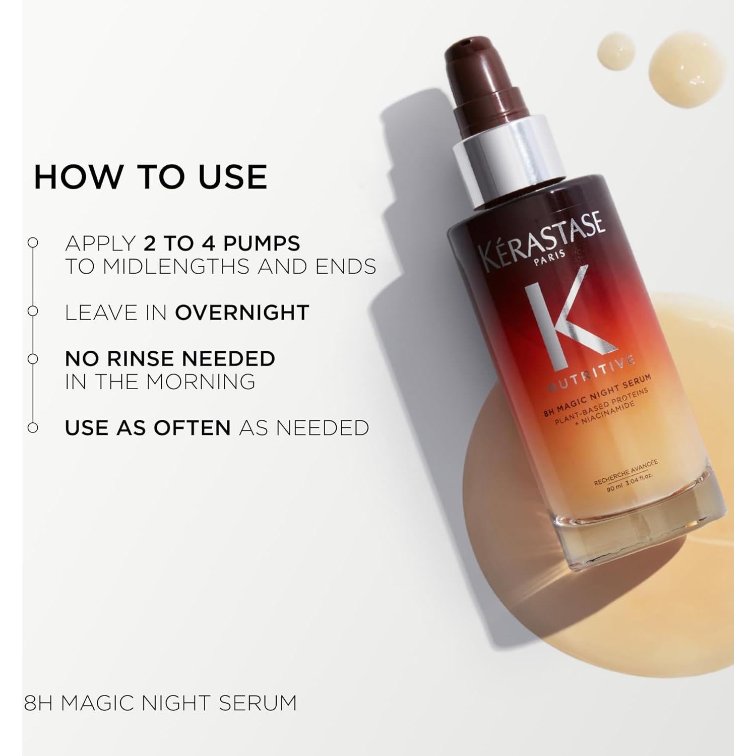 Kérastase Nutritive 8H Magic Night Serum 30ml - Tratamiento Nocturno para Cabello Seco