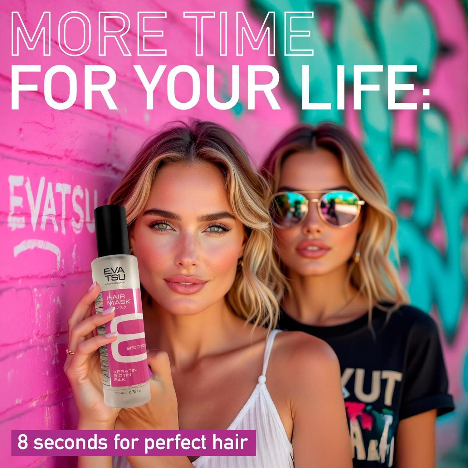 Mascarilla Hidratante Evatsu 148 ml - Queratina y Aceites Naturales