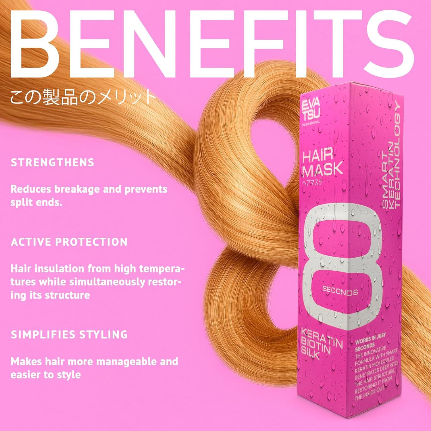 Mascarilla Hidratante Evatsu 148 ml - Queratina y Aceites Naturales