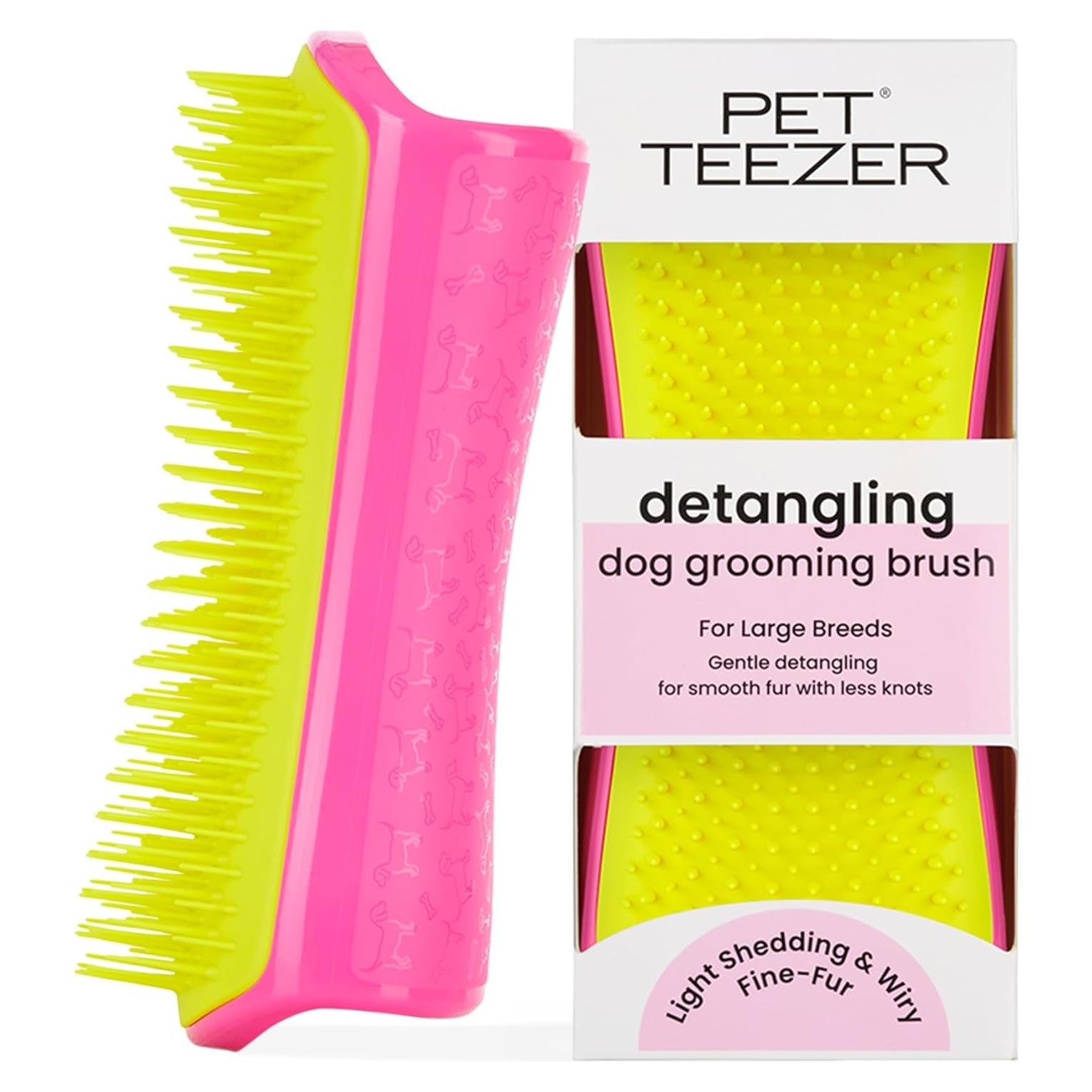 Cepillo Desenredante Pet Teezer Tangle Teezer Grande Rosa Amarillo