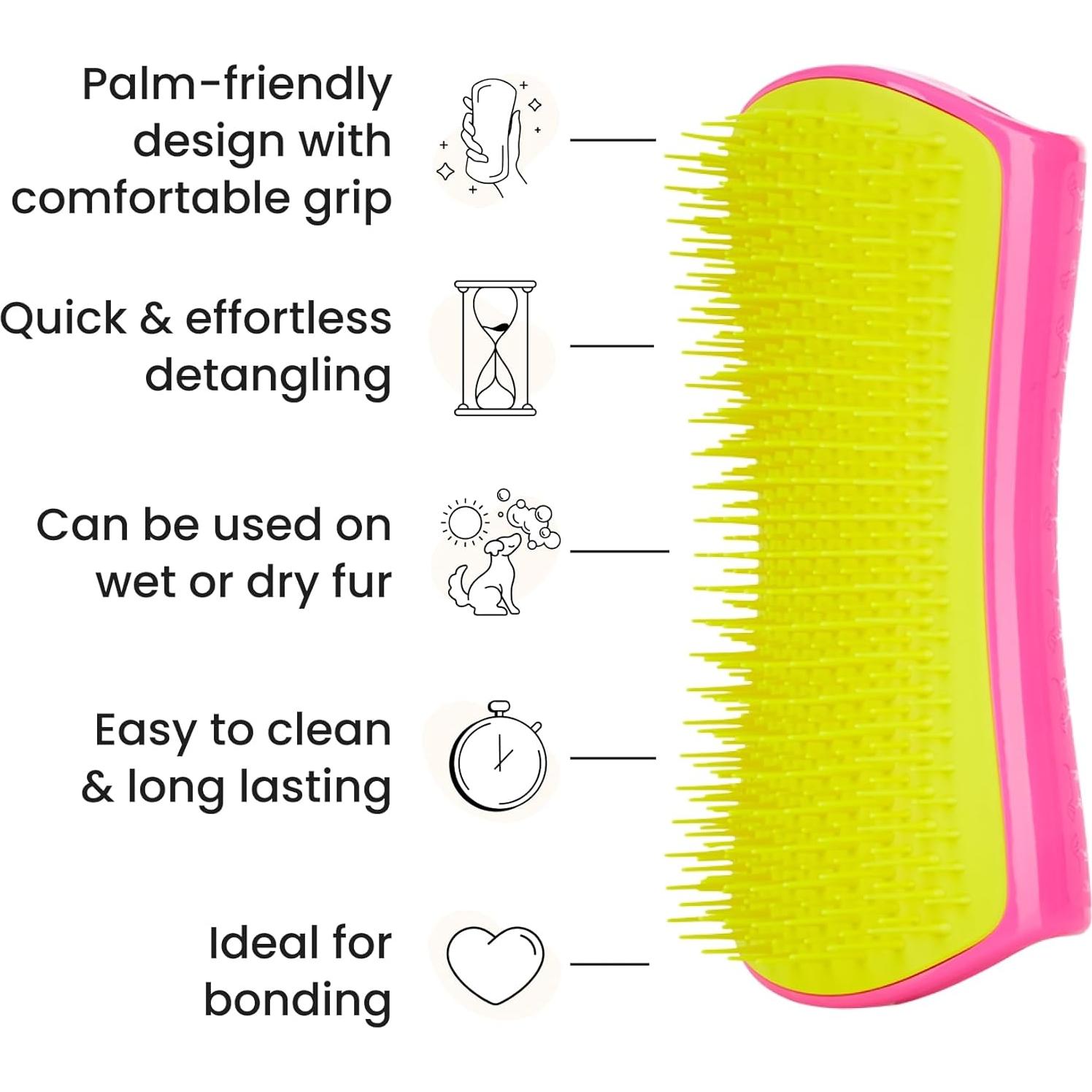 Cepillo Desenredante Pet Teezer Tangle Teezer Grande Rosa Amarillo