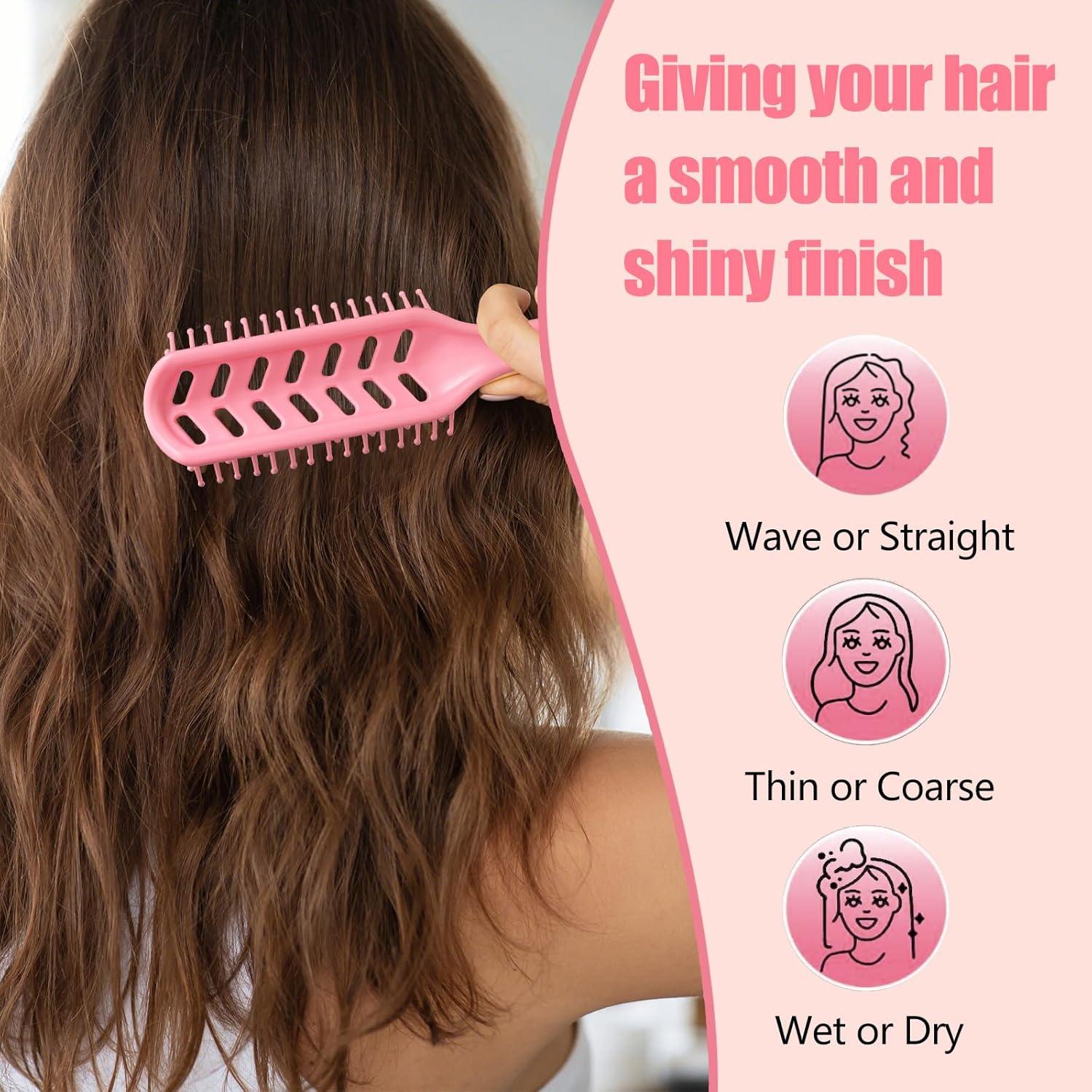 Cepillo Desenredante KUWA para Cabello Rizado y Lacio - Rosa