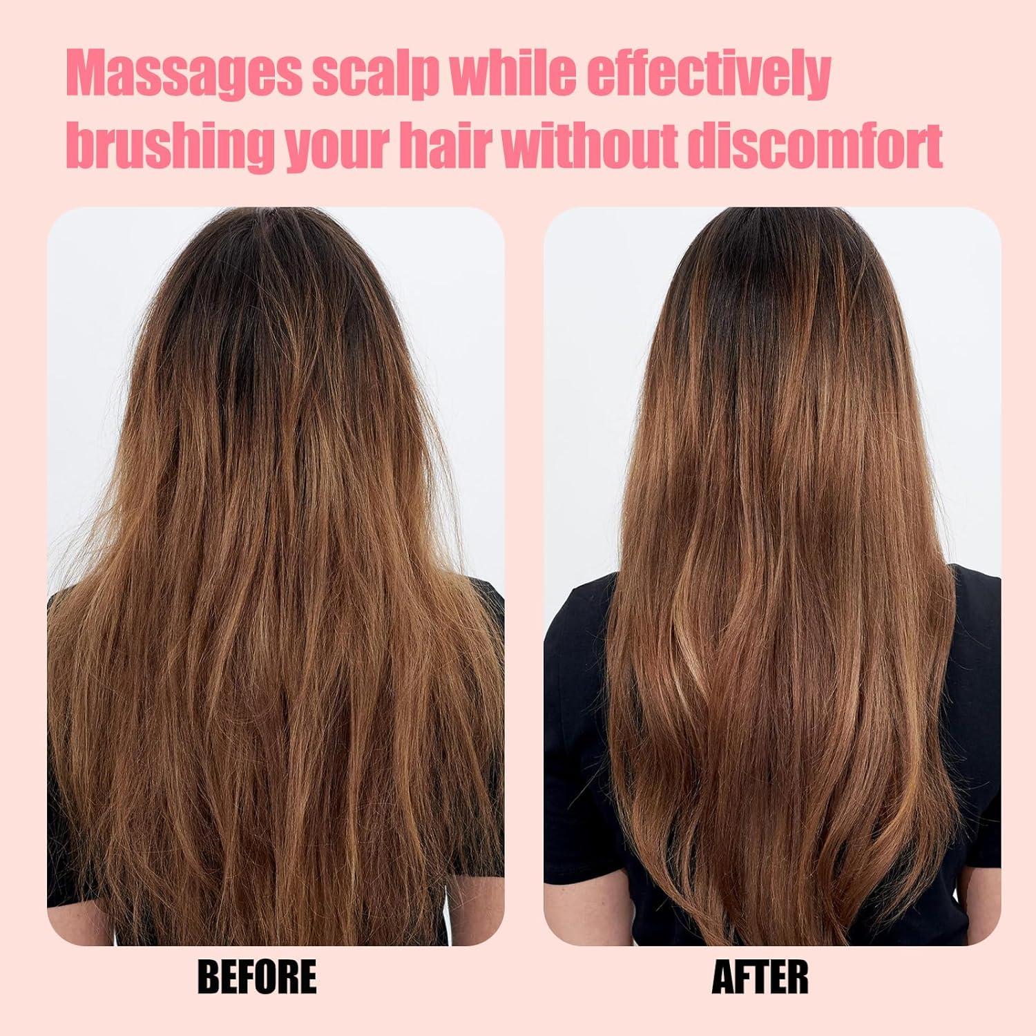 Cepillo Desenredante KUWA para Cabello Rizado y Lacio - Rosa