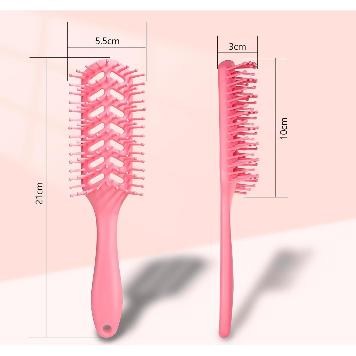 Cepillo Desenredante KUWA para Cabello Rizado y Lacio - Rosa