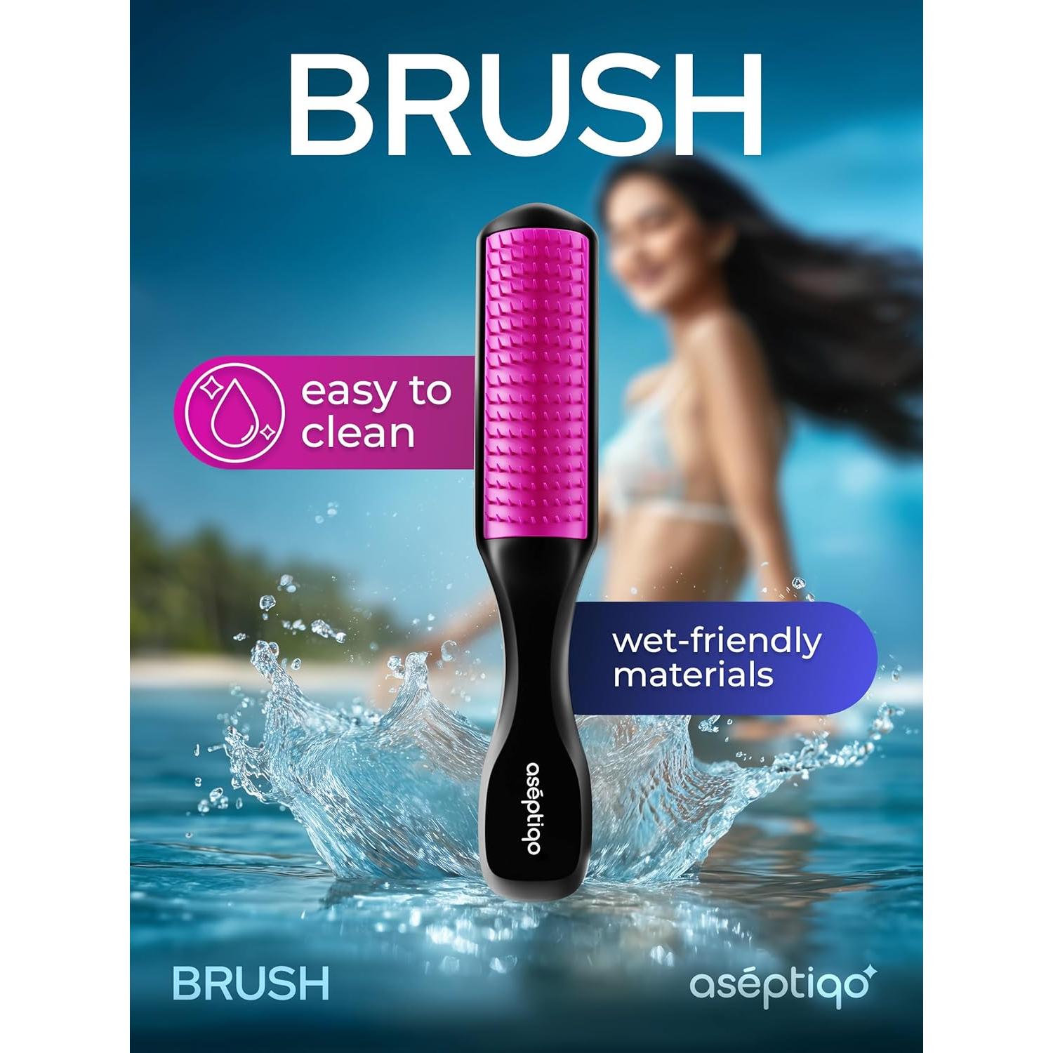 Cepillo Desenredante Aseptiqo Compacto Resistente al Calor