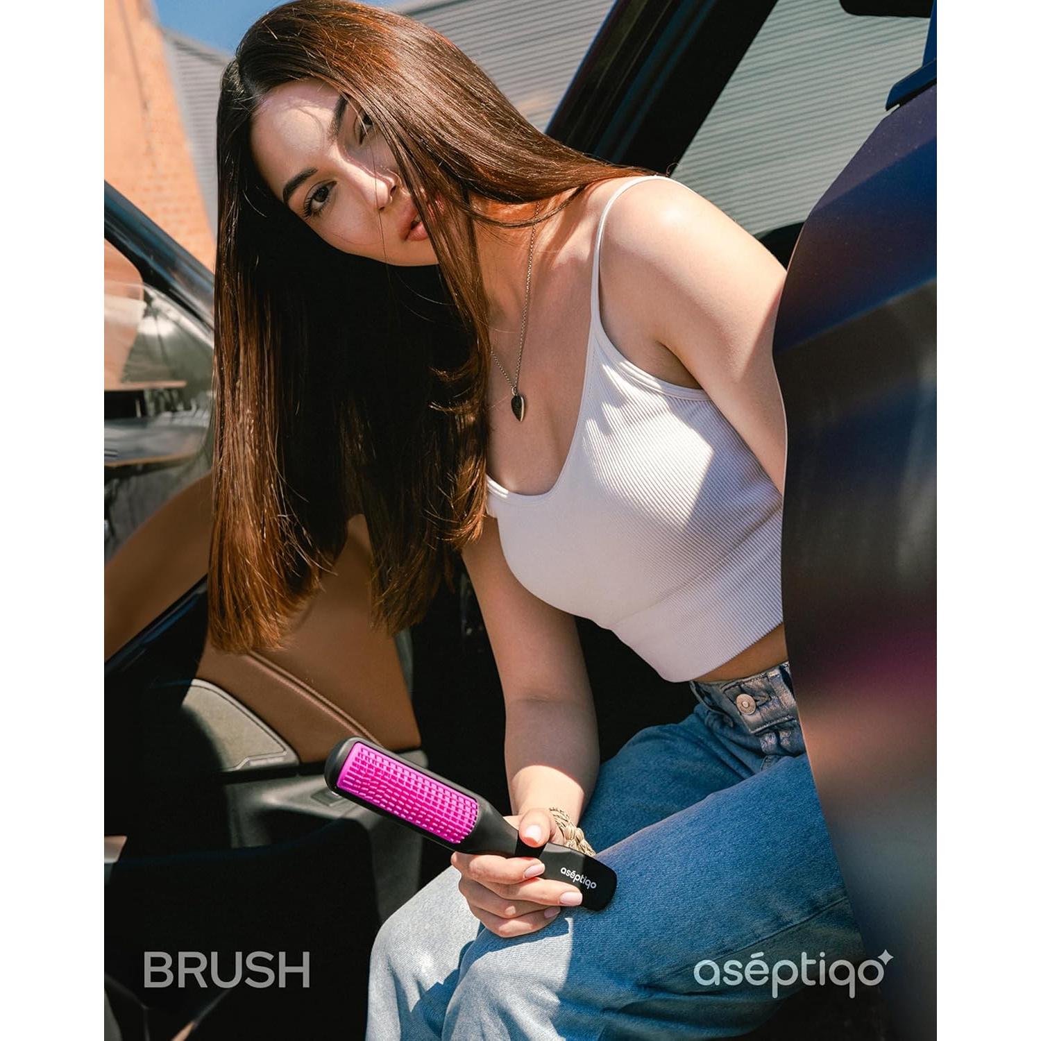 Cepillo Desenredante Aseptiqo Compacto Resistente al Calor