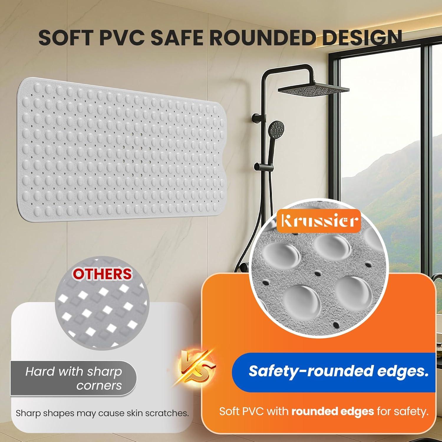 Alfombrilla Antideslizante Krussier 99x41 cm Negra Lavable