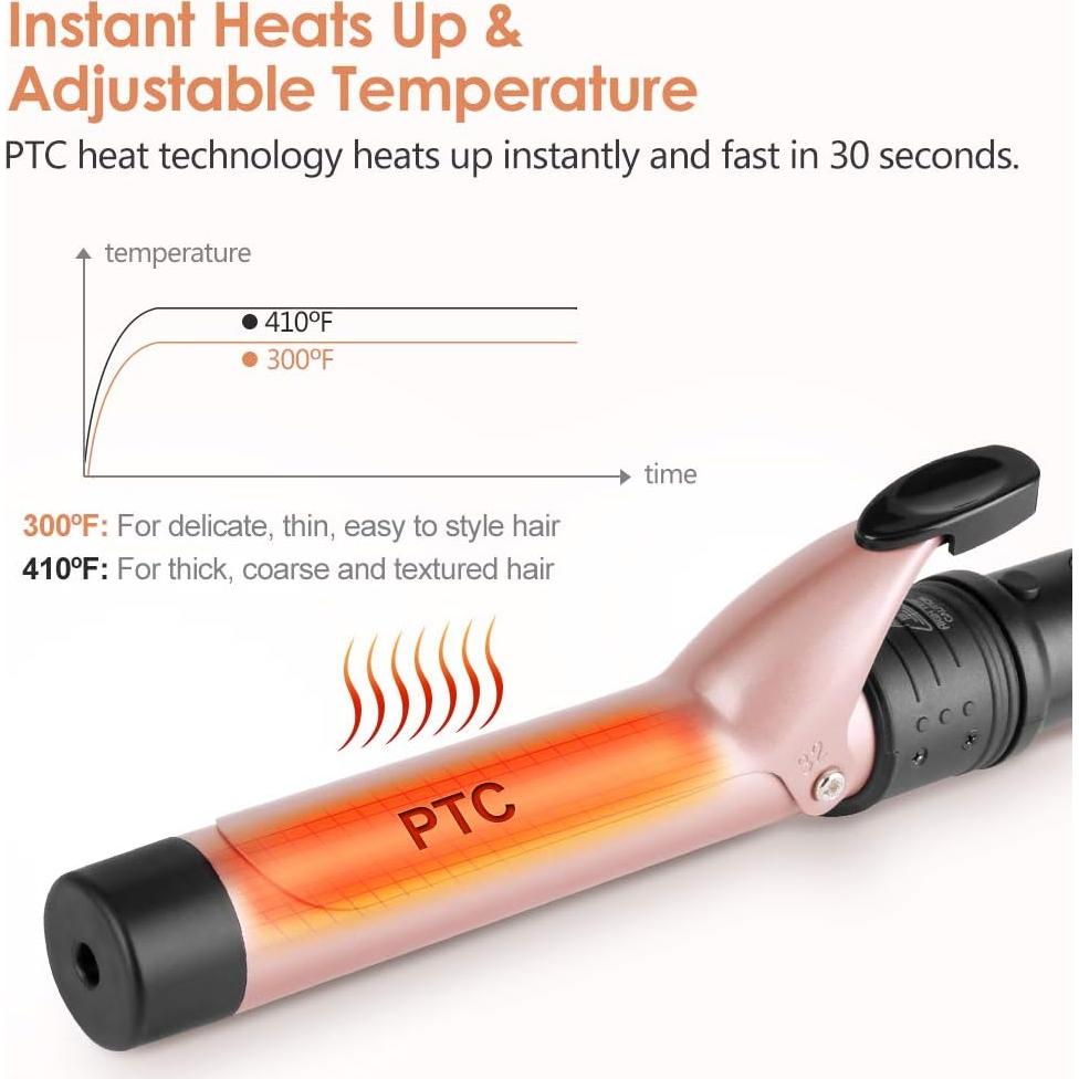 Plancha de Rizar 6 en 1 Uvistare con Barriles Cerámicos Intercambiables
