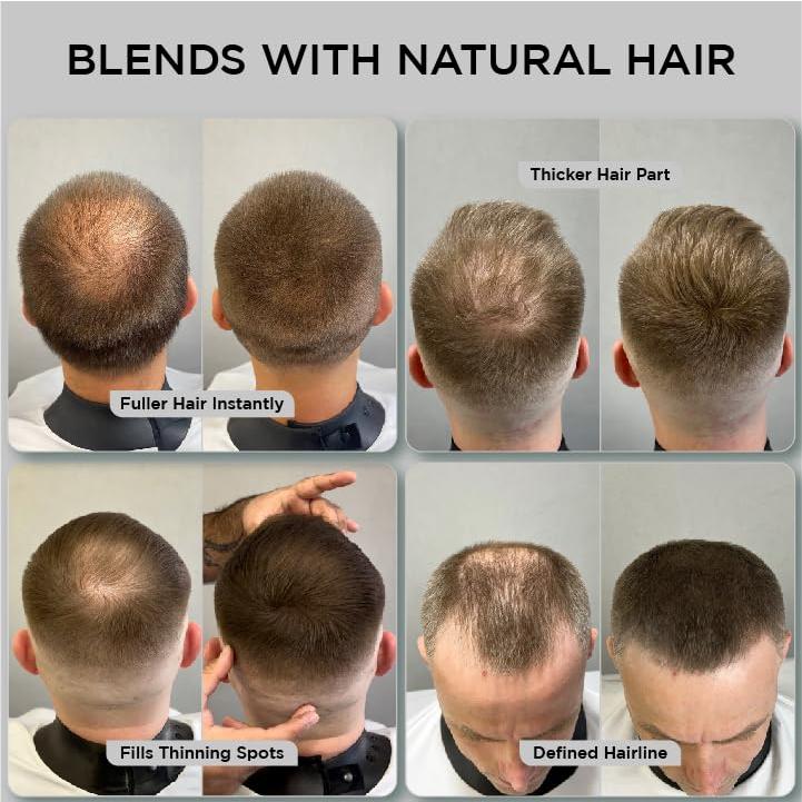 Fibras Gruesas para Cabello Fino Marrón Medio 25g - Relleno Natural