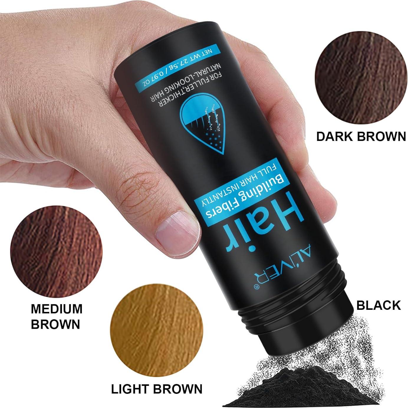 Fibras para el Cabello Aliver 27.5g - Relleno Instantáneo Negro