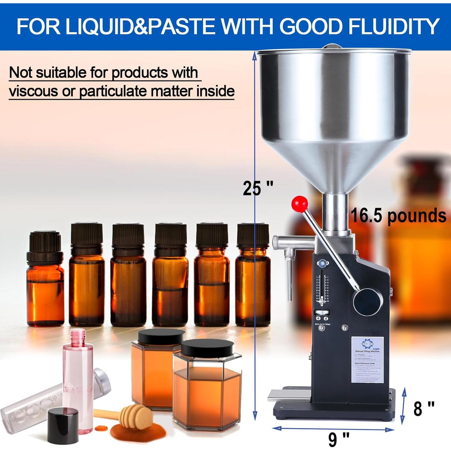 Llenadora Manual Sumeve A03 Pro 5-55ml para Líquidos y Pastas