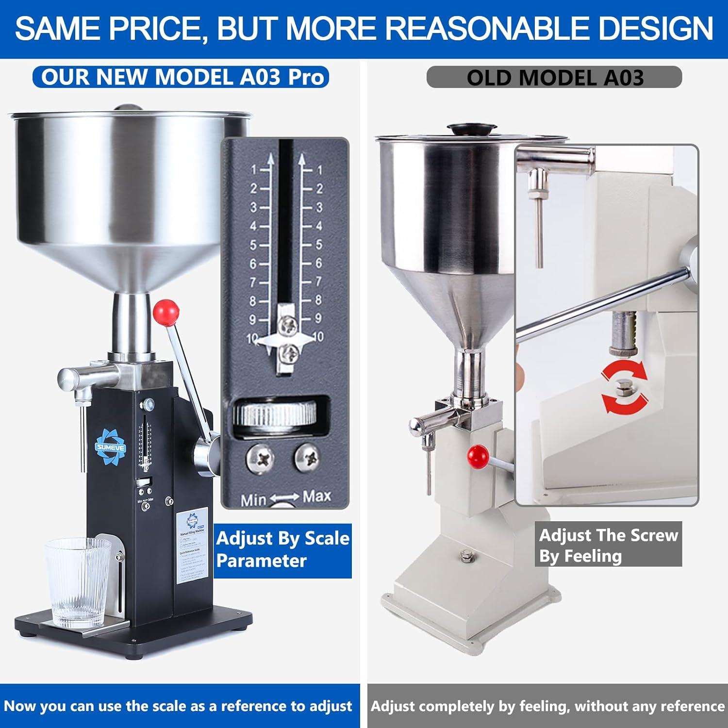 Llenadora Manual Sumeve A03 Pro 5-55ml para Líquidos y Pastas