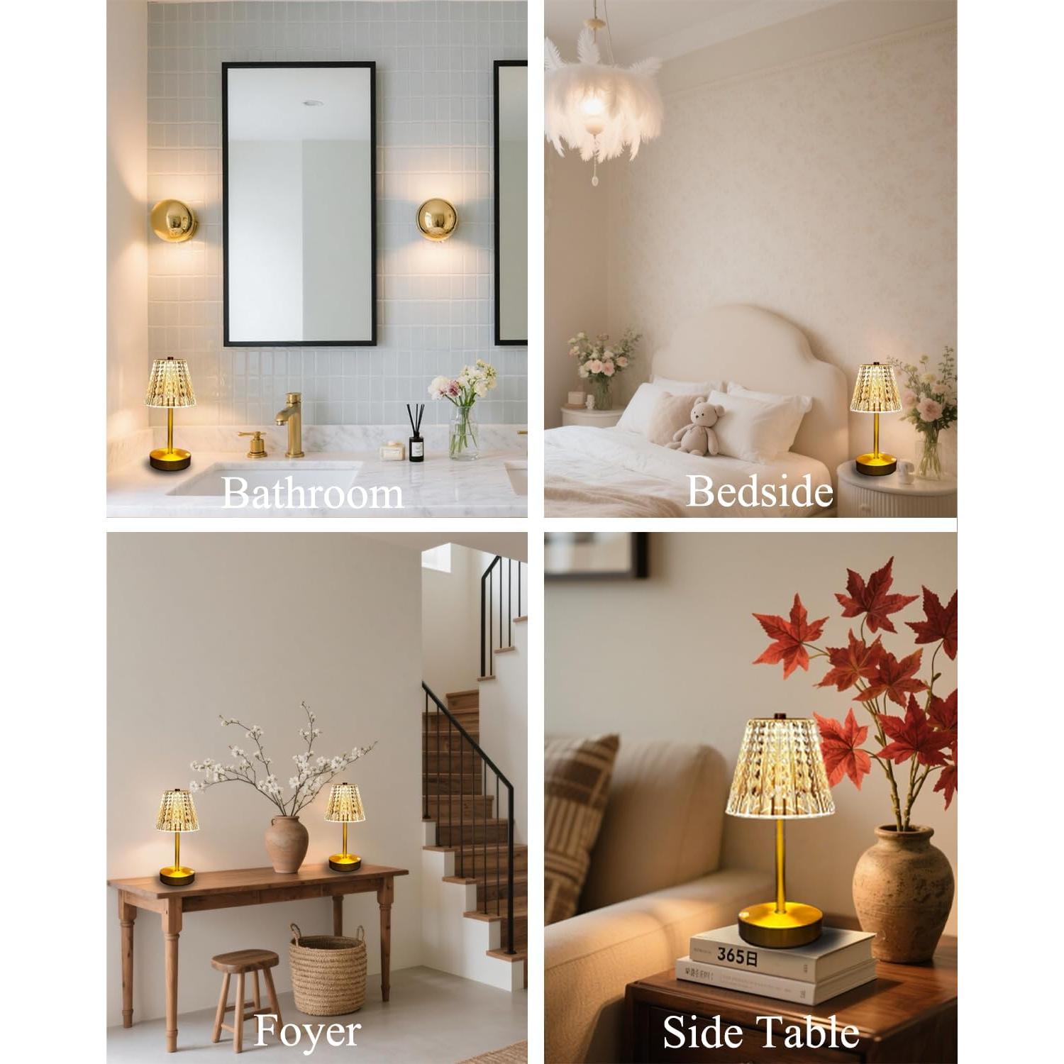 Lámpara de Mesa Inalámbrica Dorada 5000mAh LamparaDecor