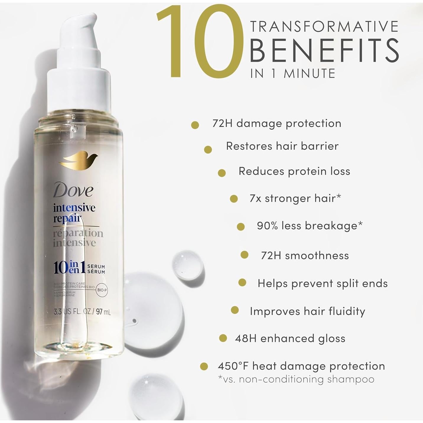 Sérum de Reparación Intensiva Dove 120g para Cabello Dañado