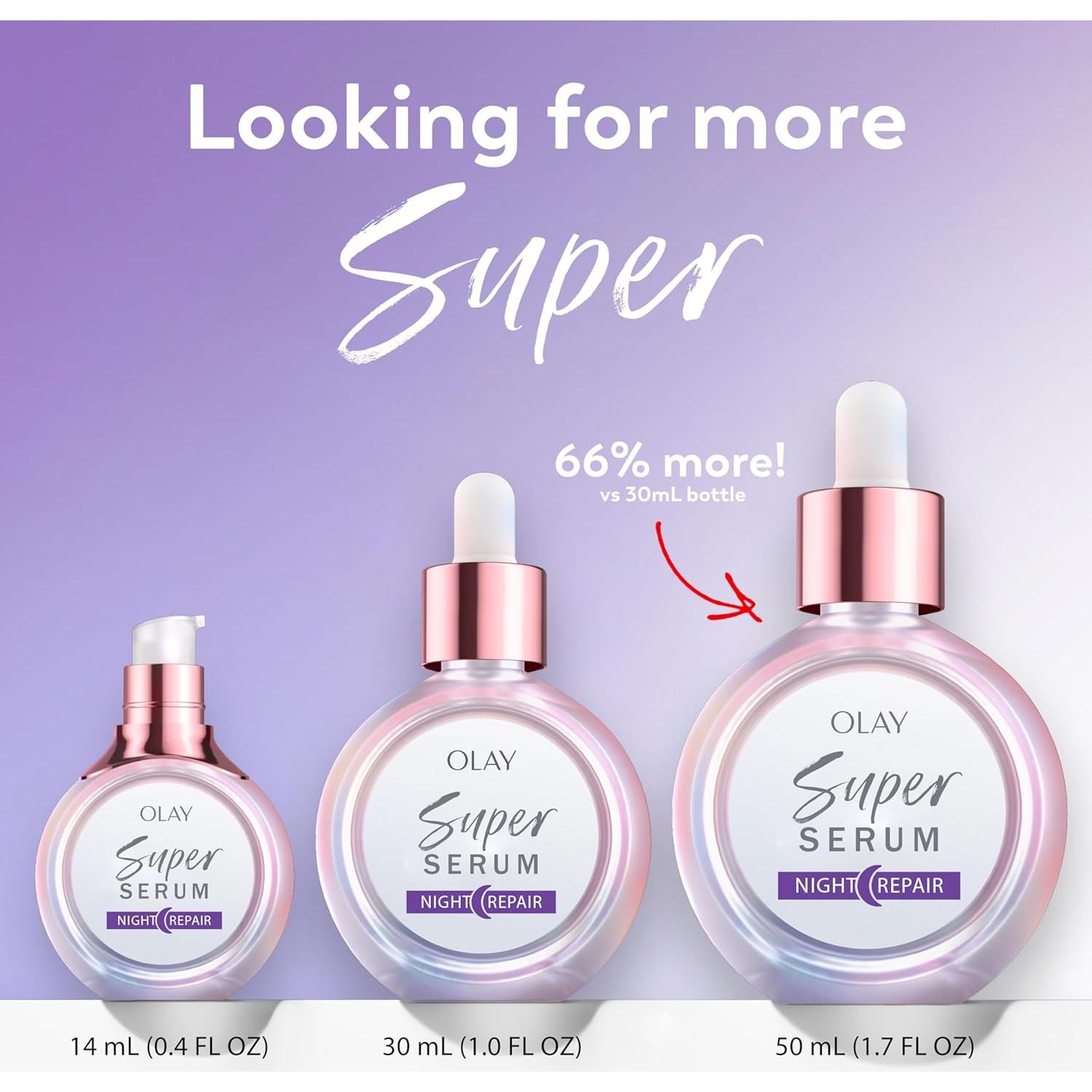 Olay Super Serum Nocturno Sin Fragancia 38 g - 5 en 1 Hidratante